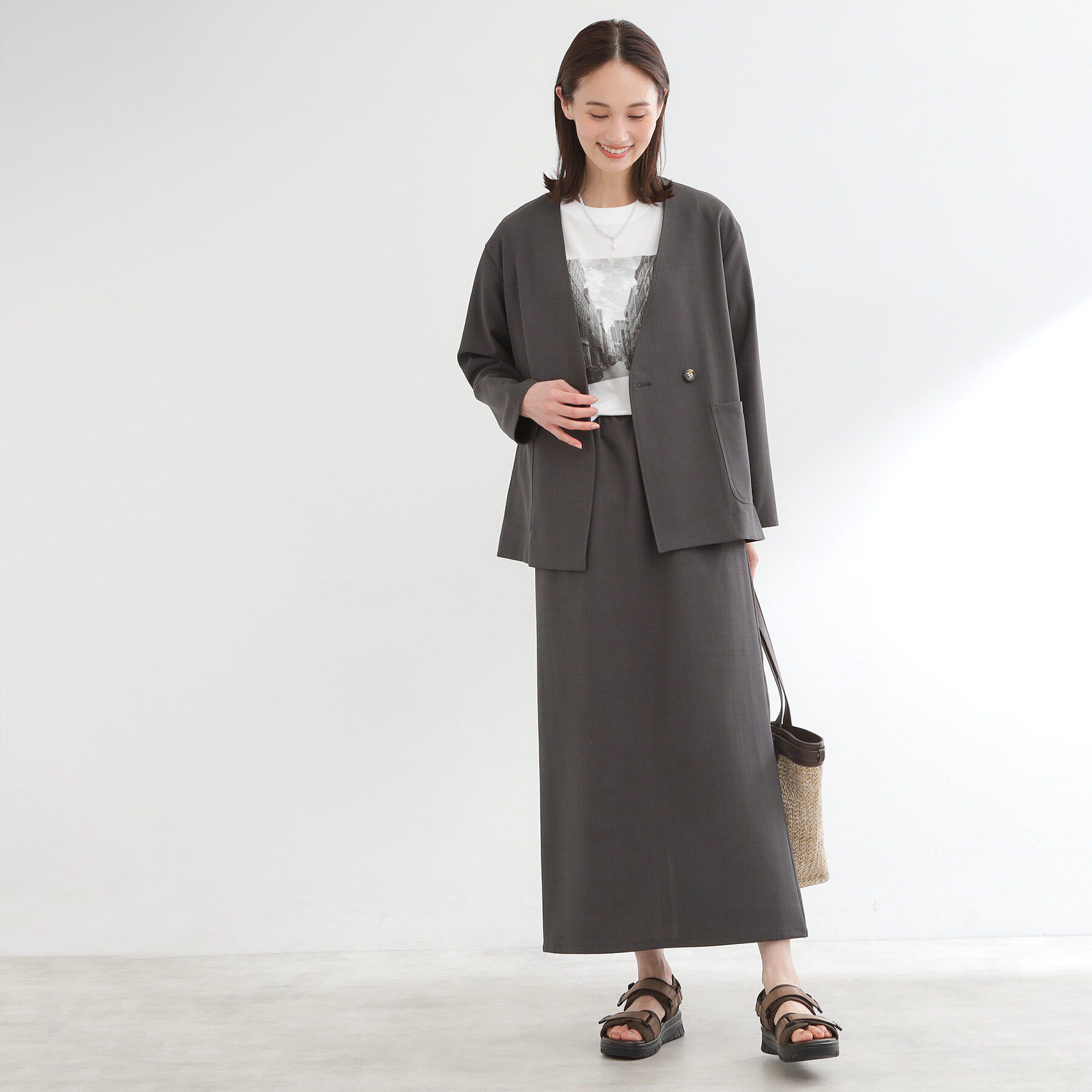 Reflect「【単品使い◎】ジャケット＋ナロースカートセット」|スーツ|