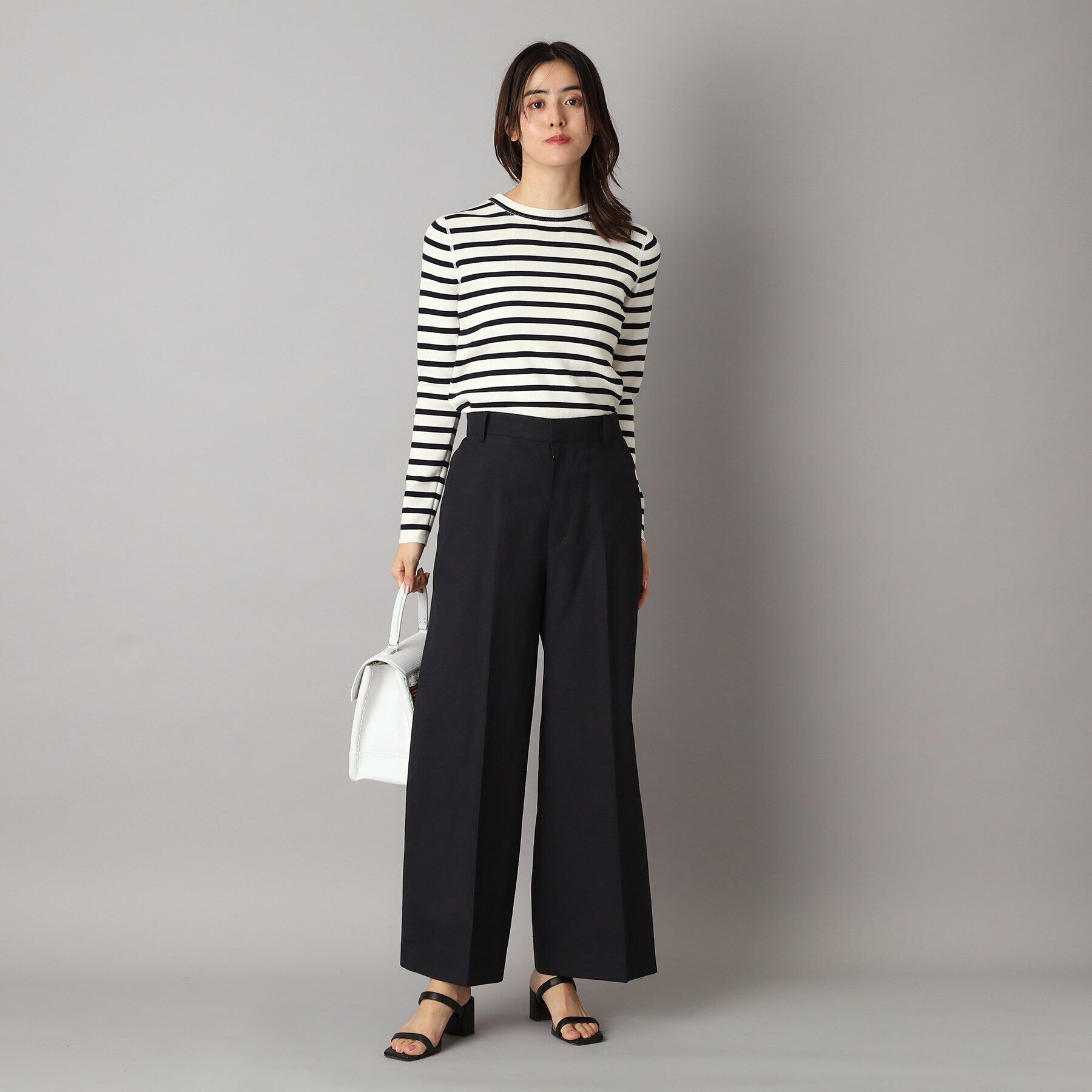 DRESSTERIOR「コットンフルニードルボーダー」|ニット・セーター|