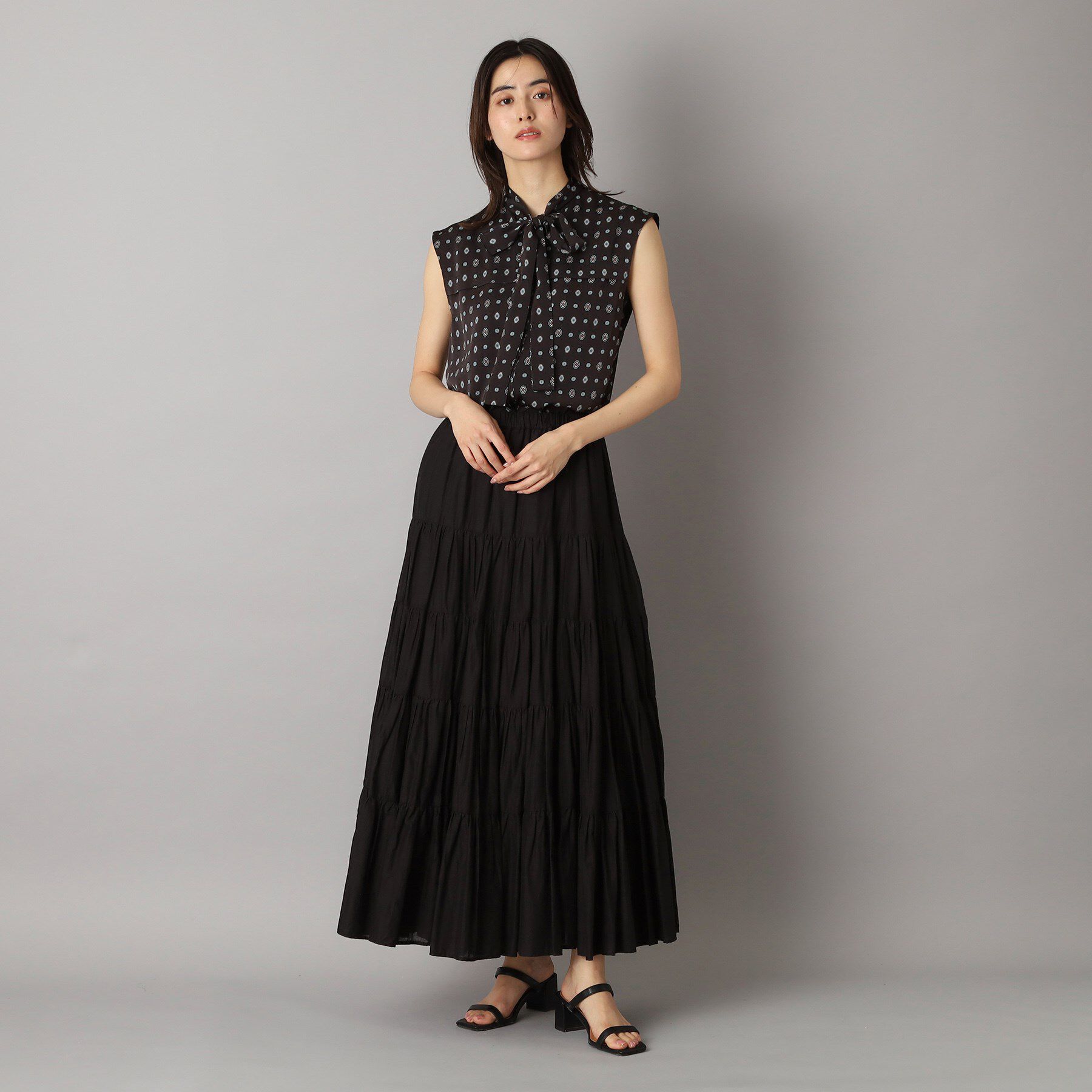 DRESSTERIOR「洗える/コットンボイルティアードスカート」|スカート|