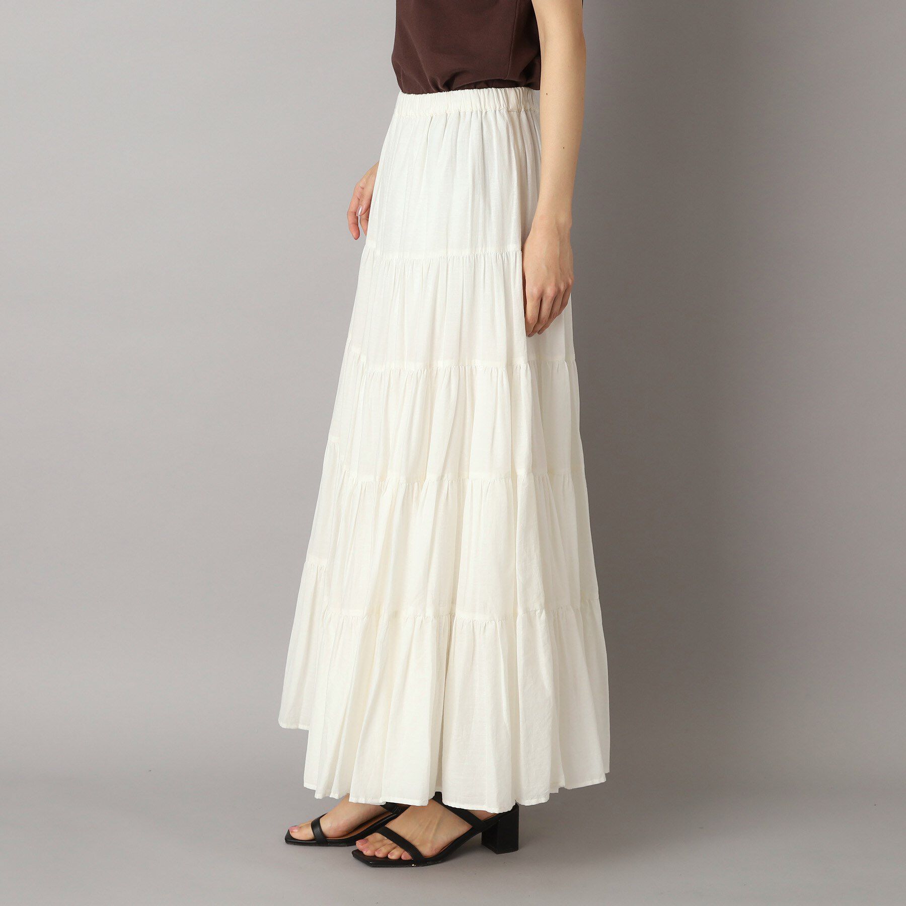 DRESSTERIOR「洗える/コットンボイルティアードスカート」|スカート|