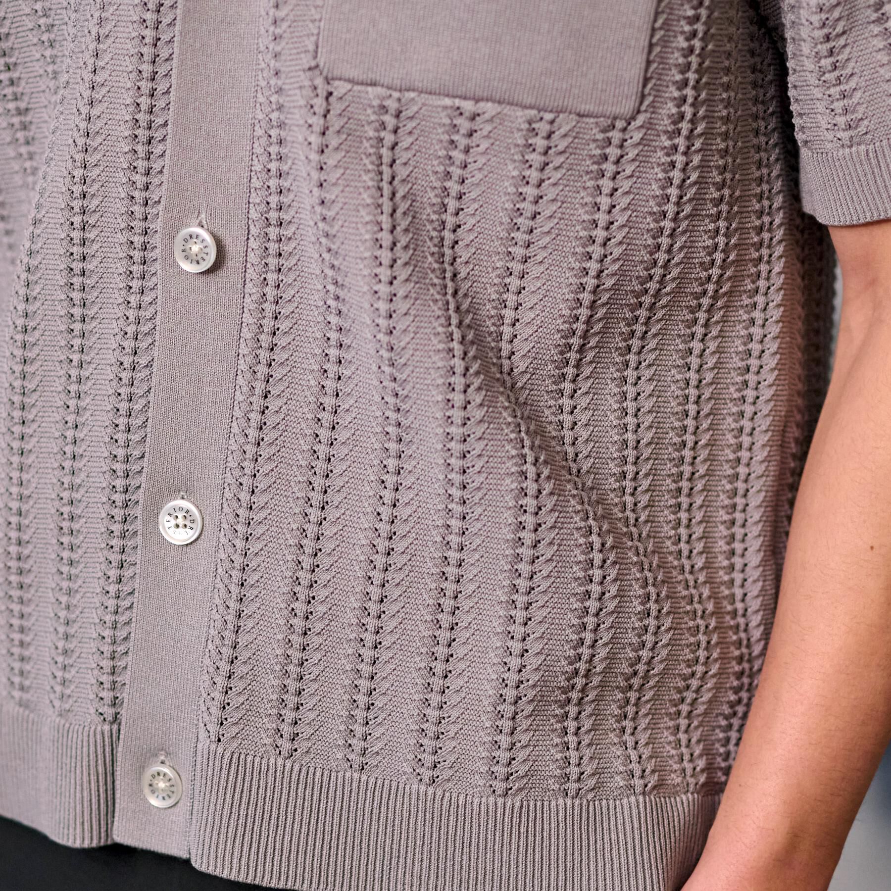 DRESSTERIOR「オーガニックコットン キューバニットシャツ」|ニット・セーター|