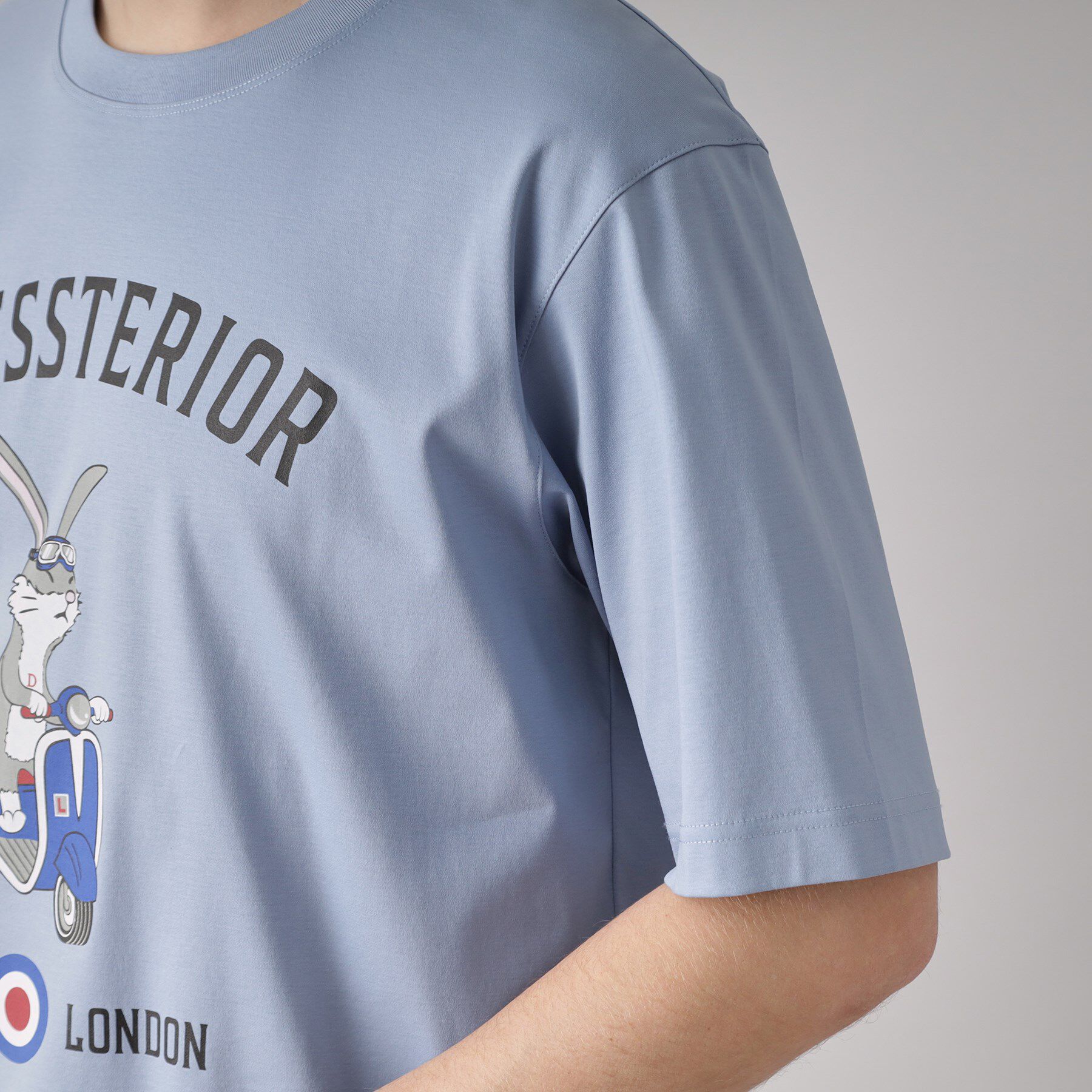 DRESSTERIOR「【接触冷感/抗菌防臭/消臭】ICE CLEAR COTTON ロンドンラビットTシャツ」|Tシャツ・カットソー|