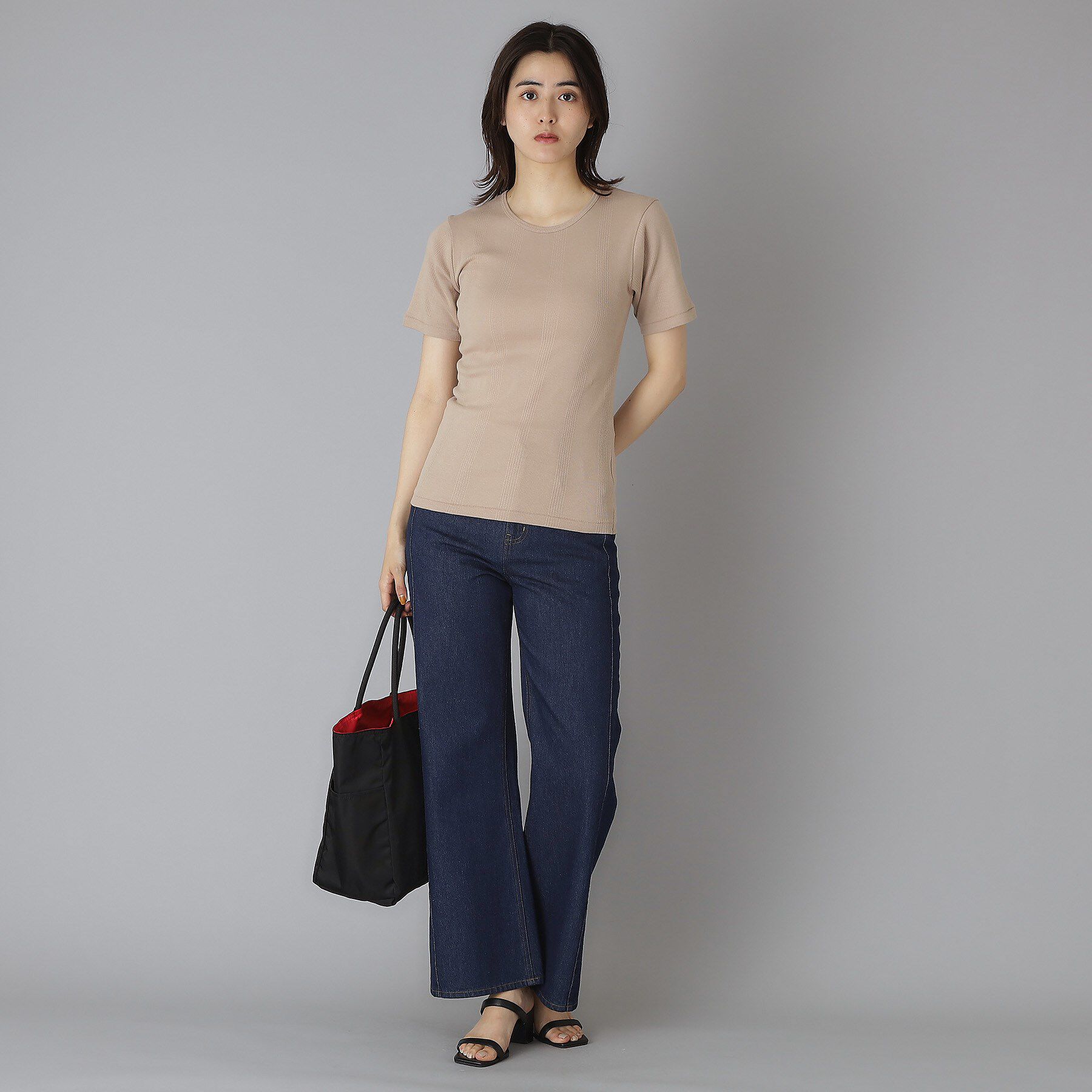 DRESSTERIOR「Robert．P．Miller（ロベルト・ピー・ミラー）パネルリブクルーネックTシャツ」|Tシャツ・カットソー|