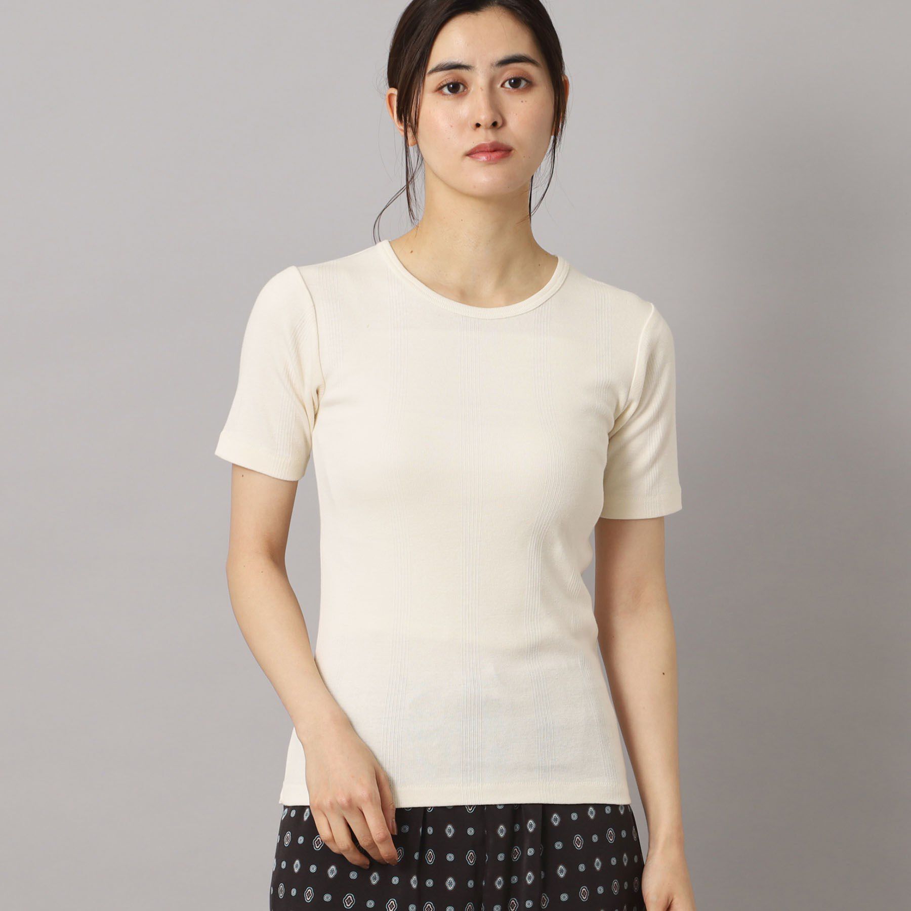 DRESSTERIOR「Robert．P．Miller（ロベルト・ピー・ミラー）パネルリブクルーネックTシャツ」|Tシャツ・カットソー|