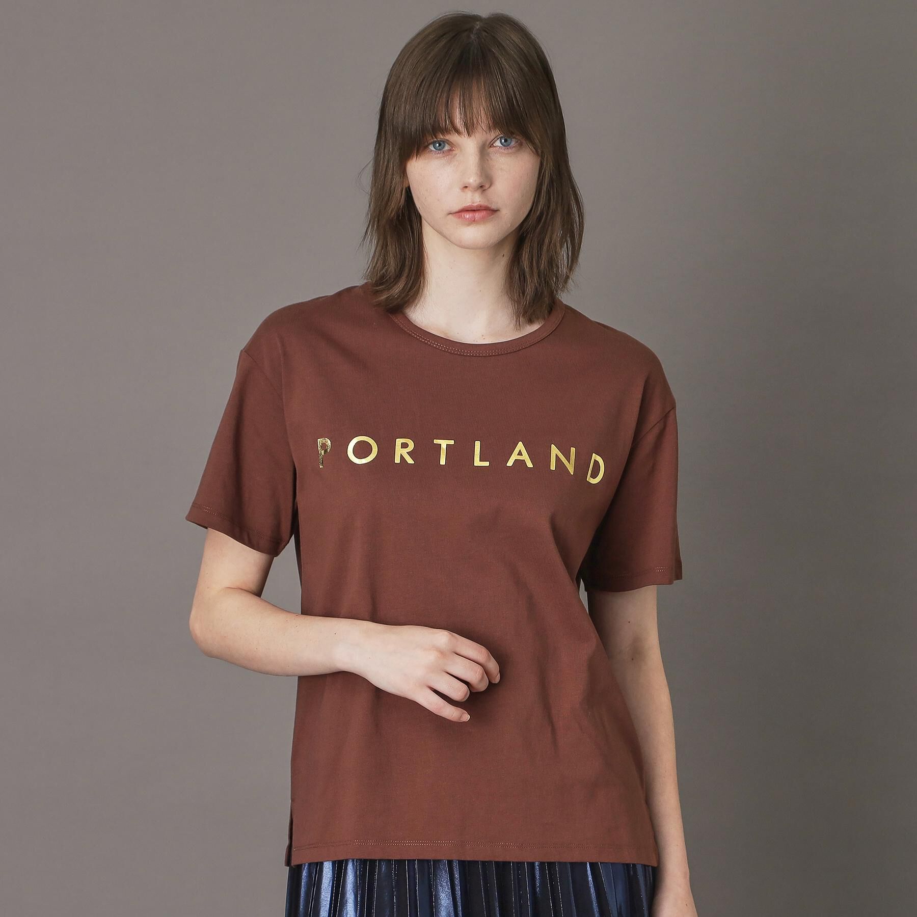 DRESSTERIOR「20／1シルケット風天竺Tシャツ」|Tシャツ・カットソー|ブラウン(043)