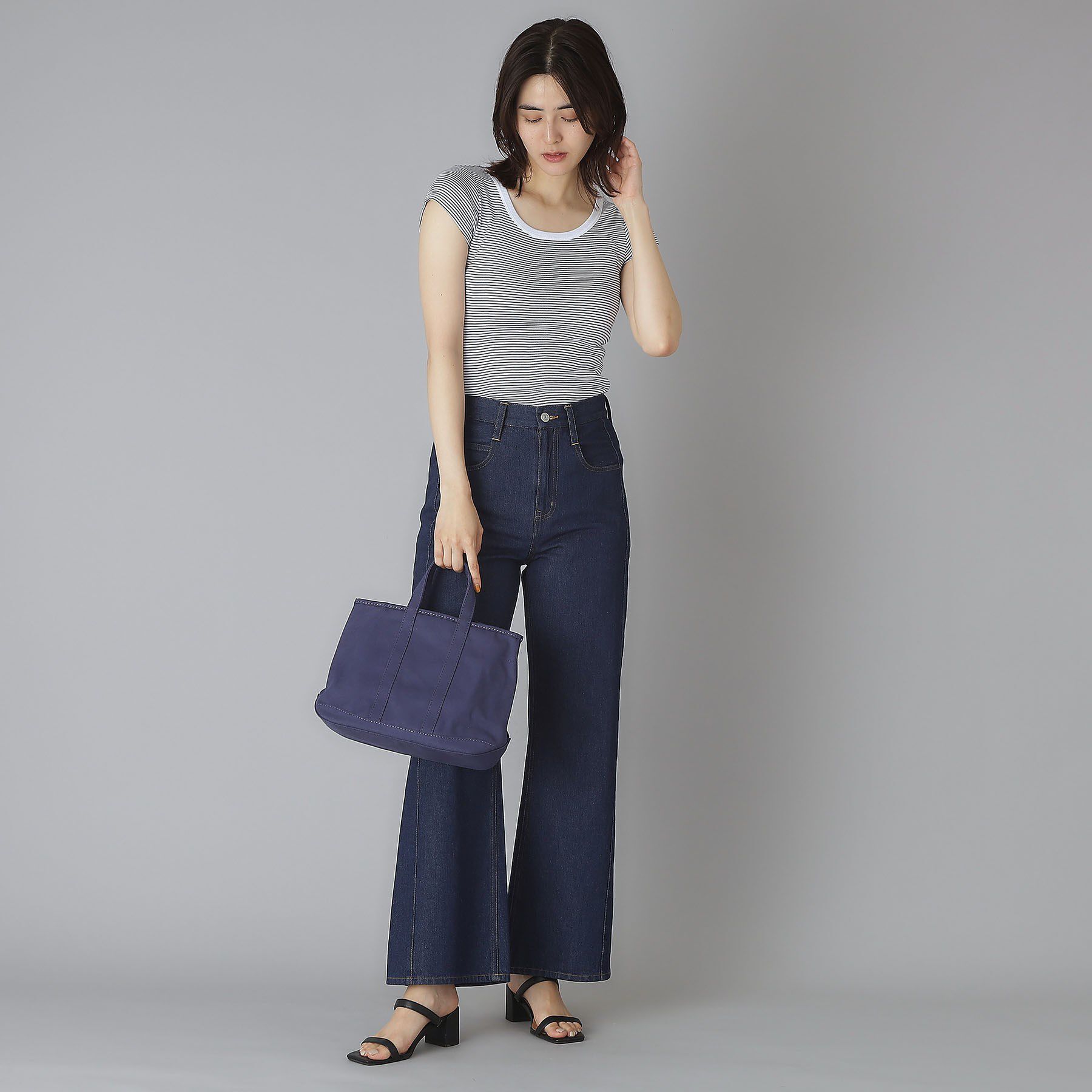 DRESSTERIOR「Robert．P．Miller（ロベルト・ピー・ミラー）パネルリブボーダーUネックTシャツ」|Tシャツ・カットソー|