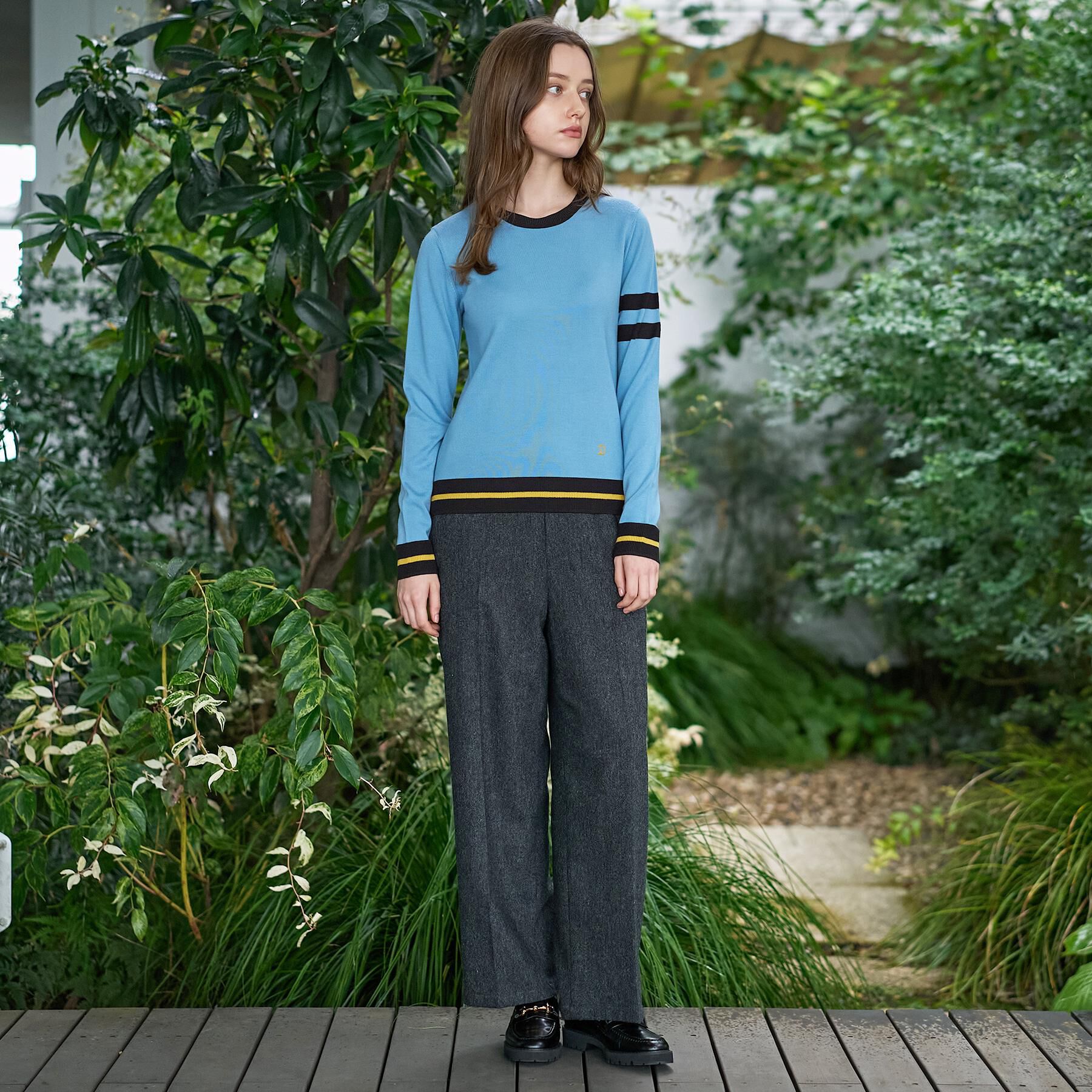 DRESSTERIOR「ファインメリノクルーネックラインプルオーバー」|ニット・セーター|