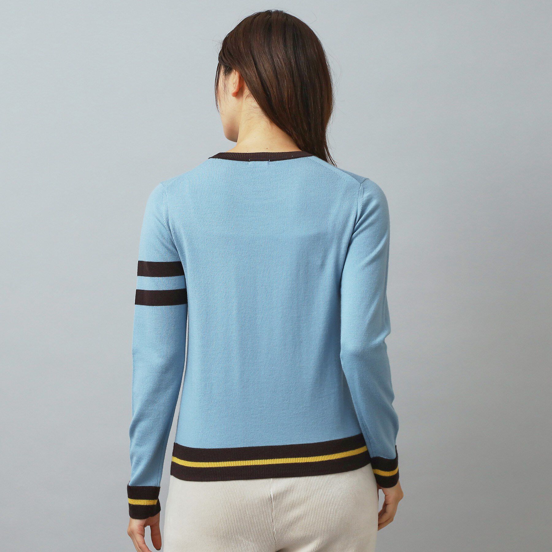 DRESSTERIOR「ファインメリノクルーネックラインプルオーバー」|ニット・セーター|