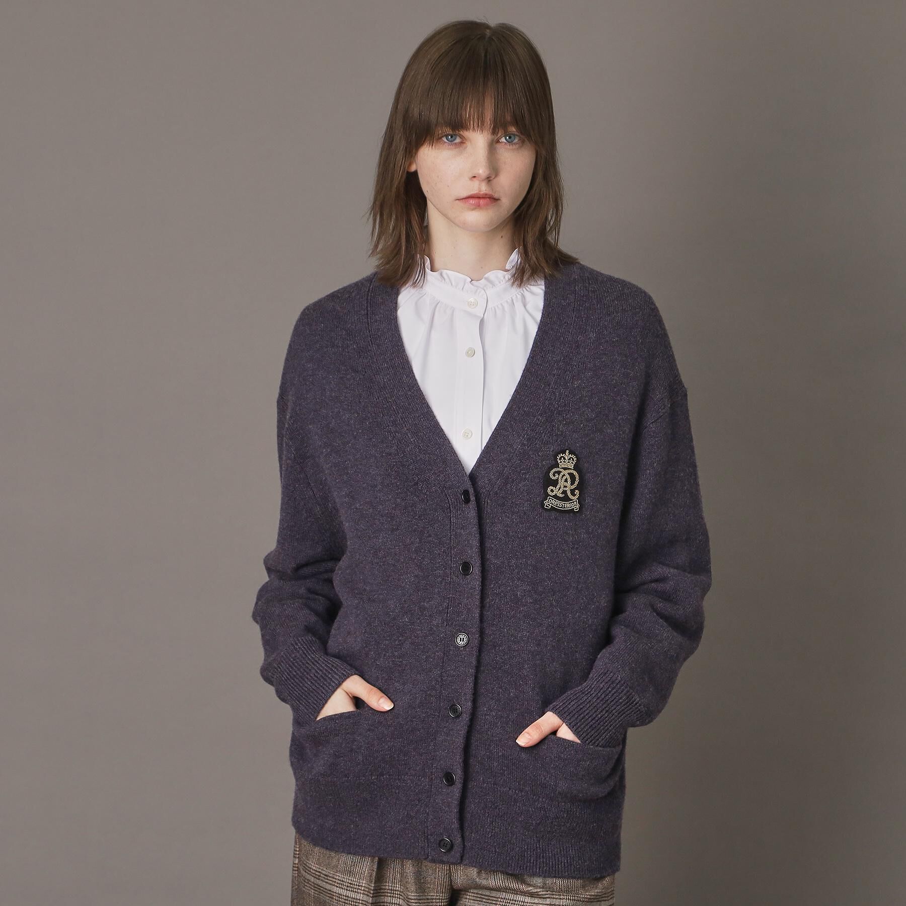 DRESSTERIOR「レタードニットカーディガン」|カーディガン|