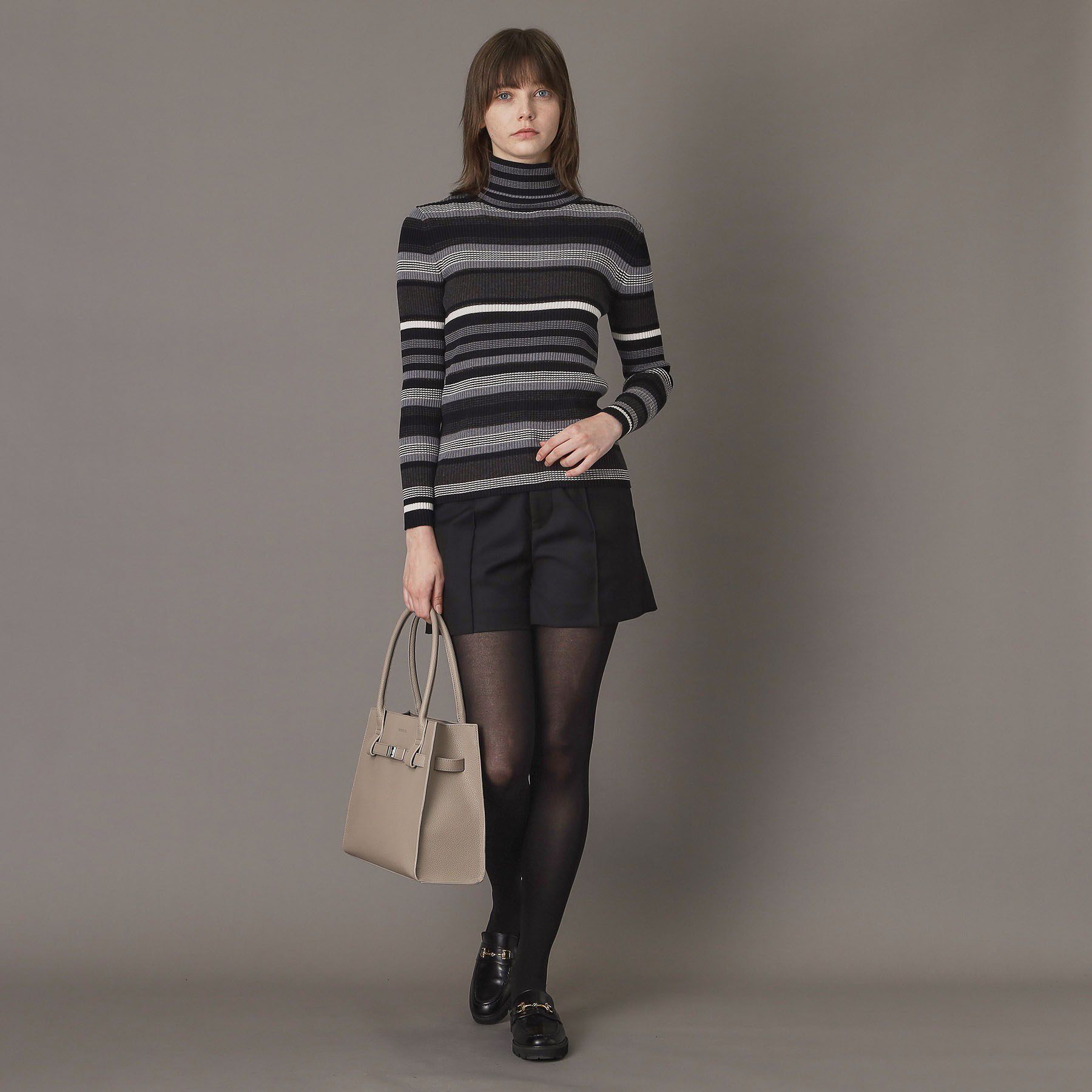 DRESSTERIOR「シルクブレンドメリノウールリブプルオーバー」|ニット・セーター|