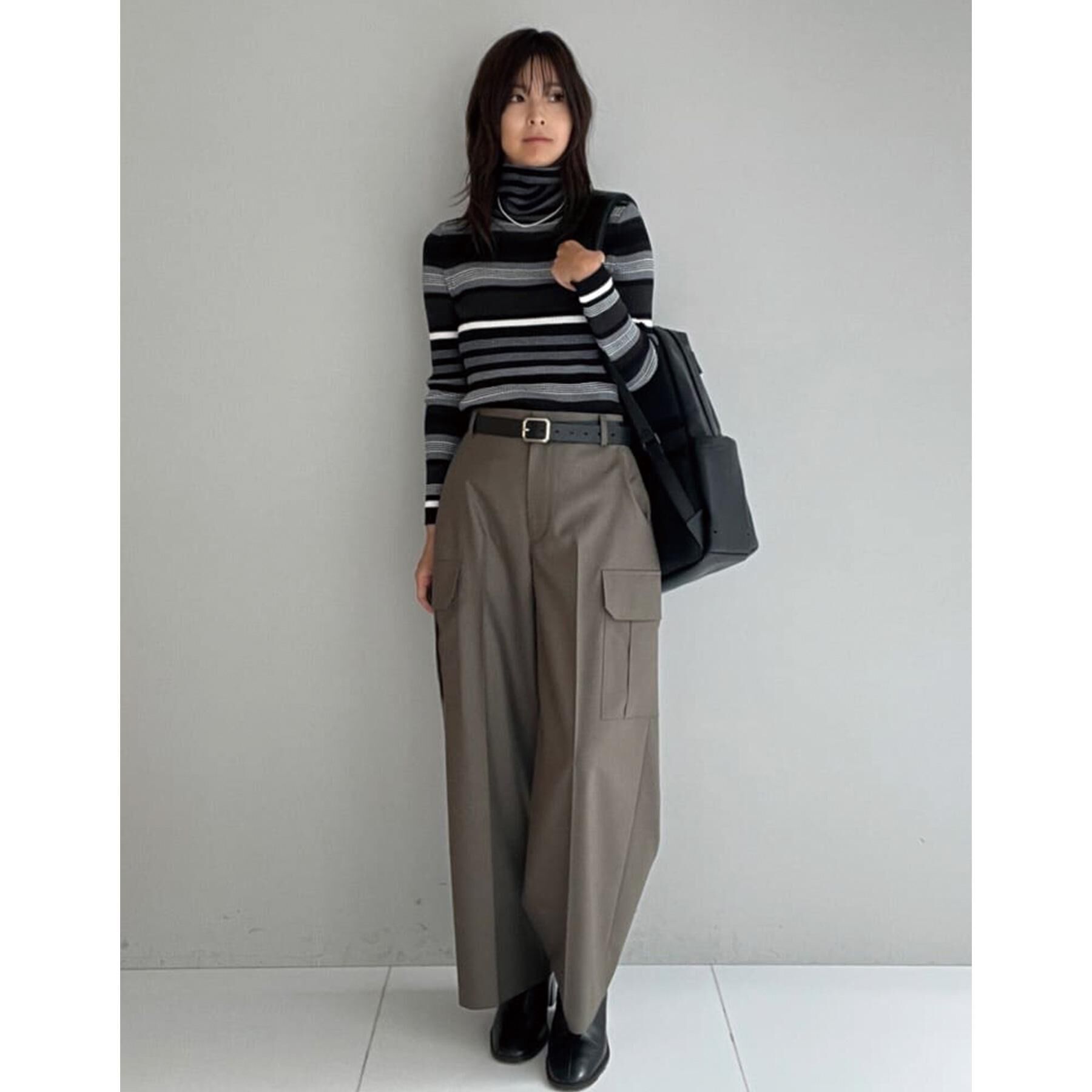 DRESSTERIOR「シルクブレンドメリノウールリブプルオーバー」|ニット・セーター|