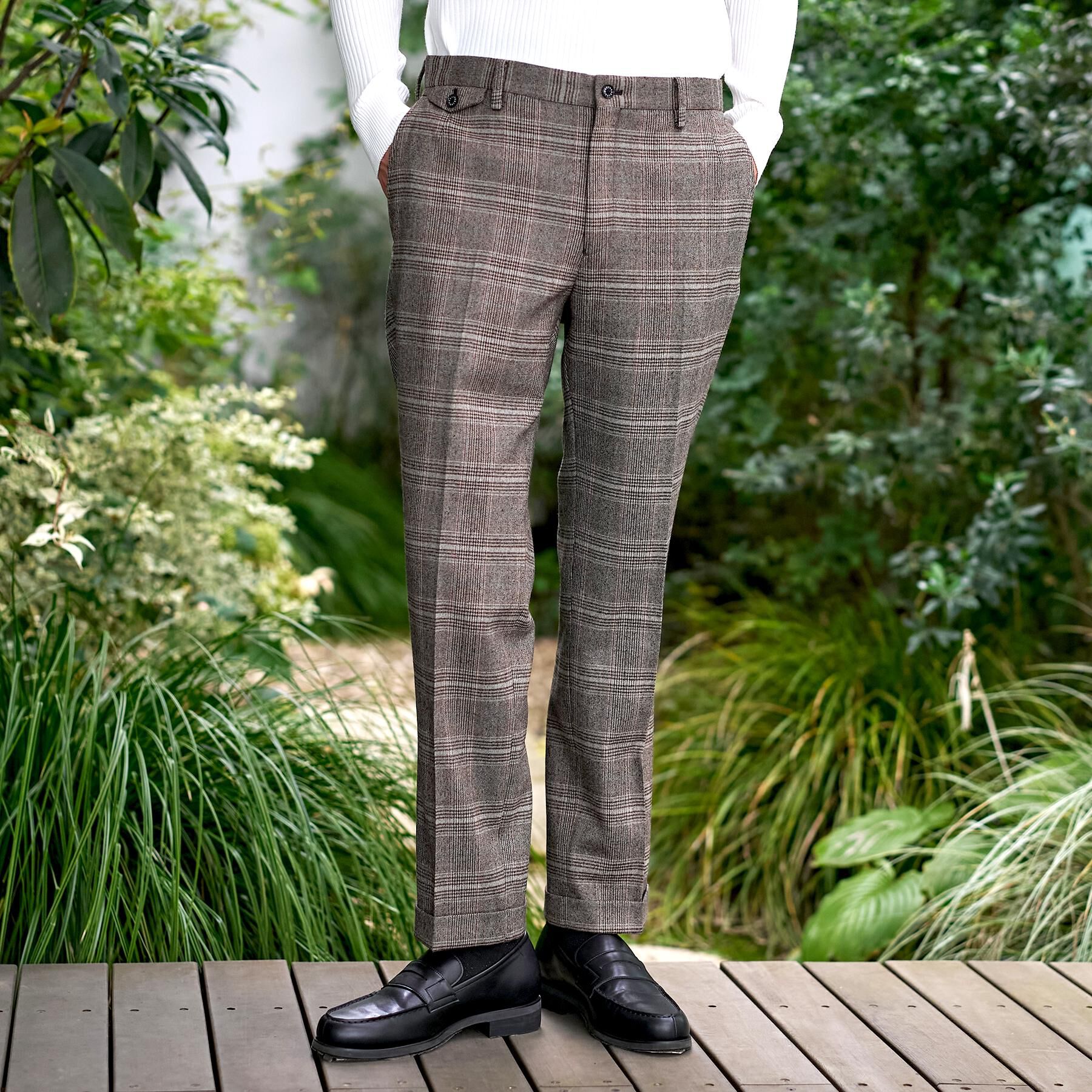 DRESSTERIOR「【セットアップ可】ヨーロピアン グレンチェックトラウザーズ」|その他|