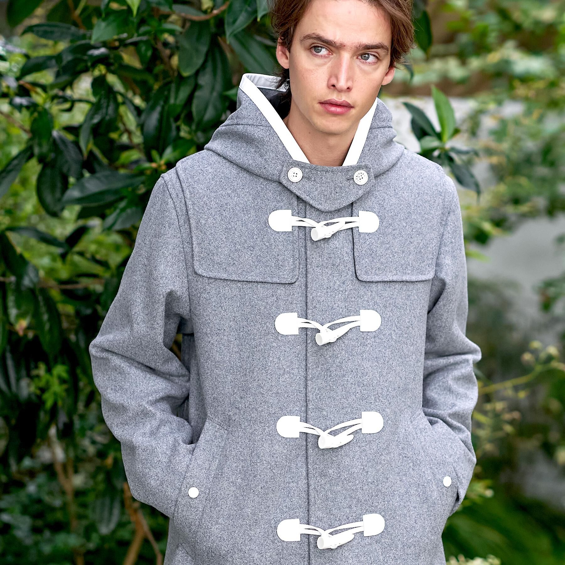 DRESSTERIOR「グレー メルトンダッフルジャケット」|ダッフルコート|