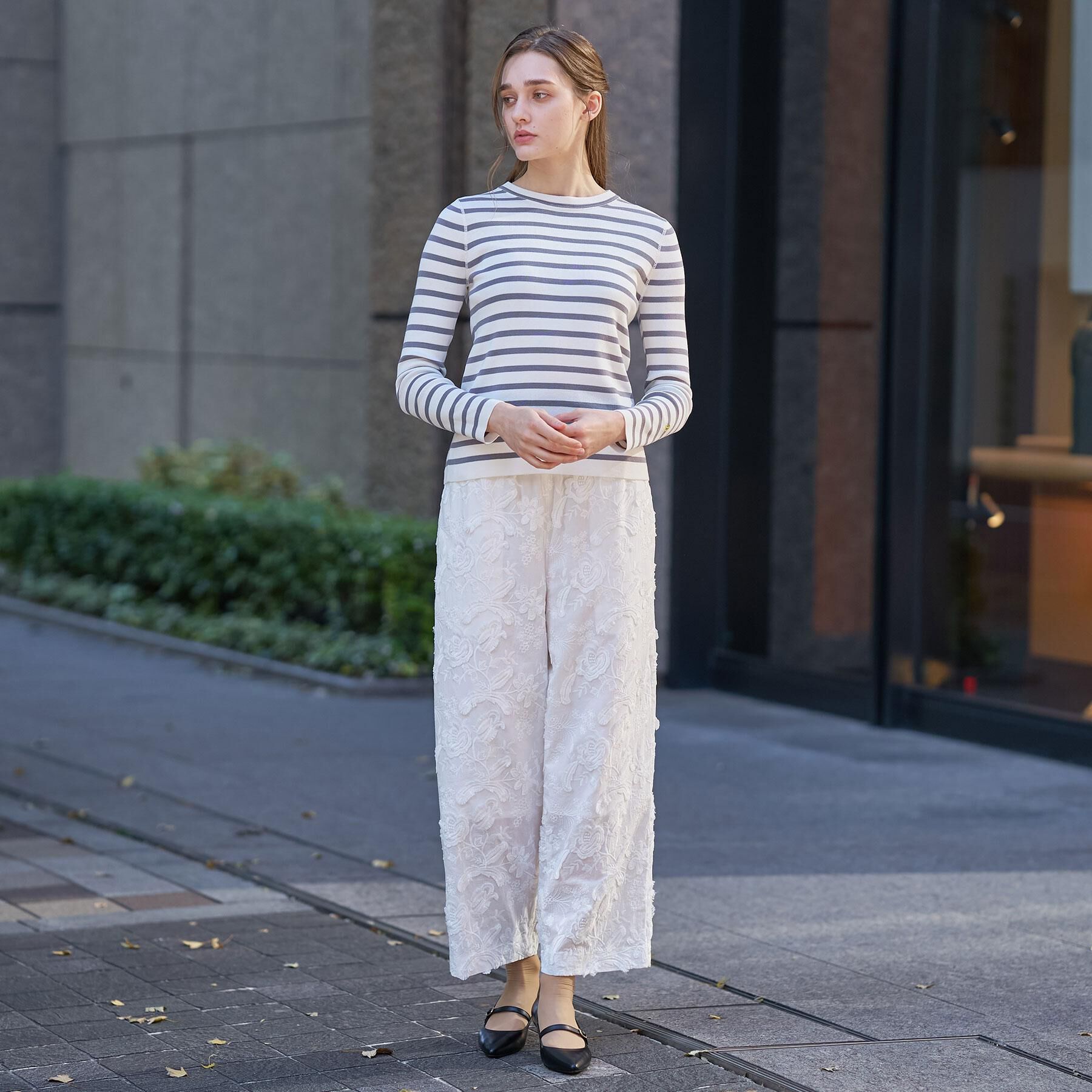 DRESSTERIOR「コットンエンブロイダリー イージーパンツ」|その他|