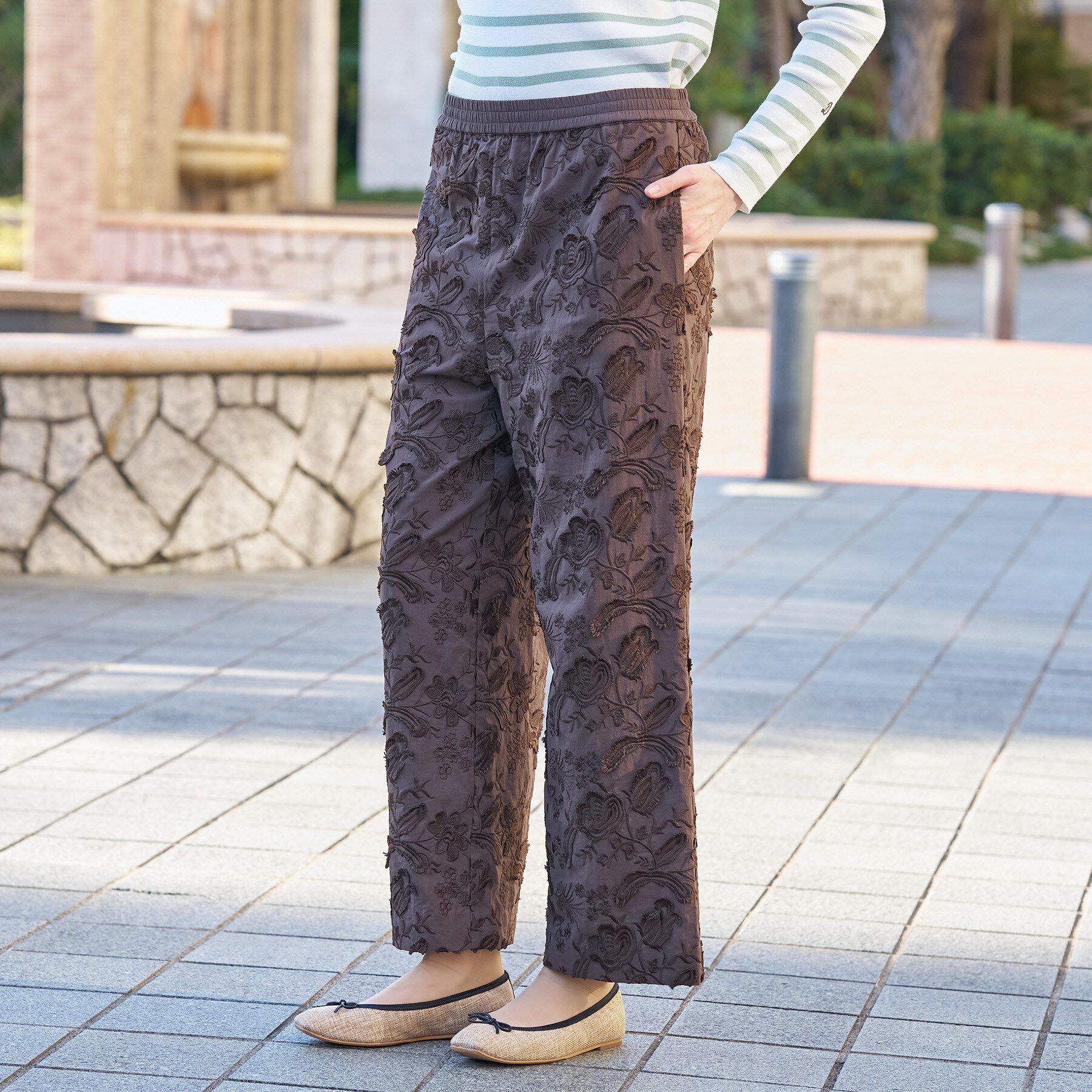 DRESSTERIOR「コットンエンブロイダリー イージーパンツ」|その他|