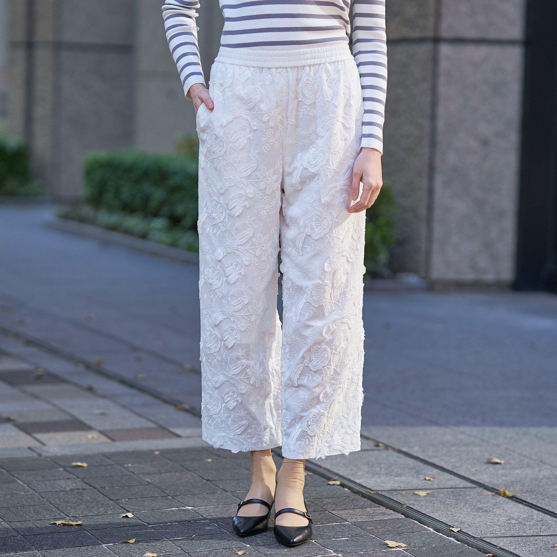 DRESSTERIOR「コットンエンブロイダリー イージーパンツ」|その他|