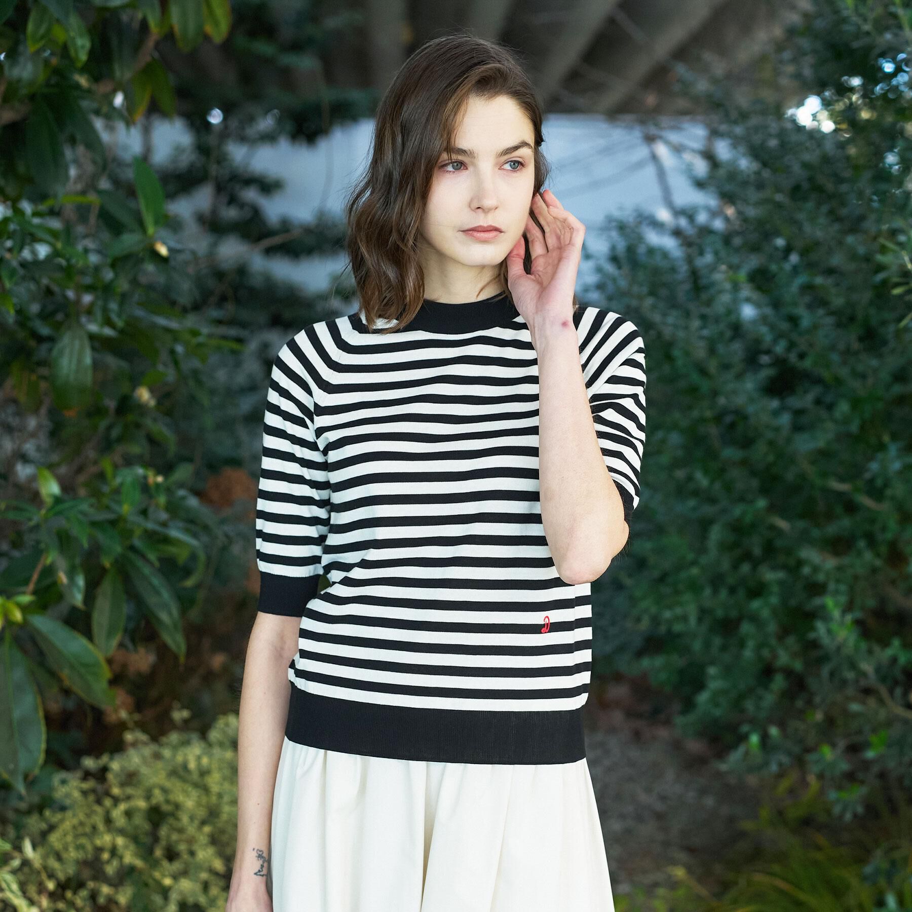 DRESSTERIOR「【otonaMUSE5月号掲載】コットンシルクマルチボーダーニット」|ニット・セーター|