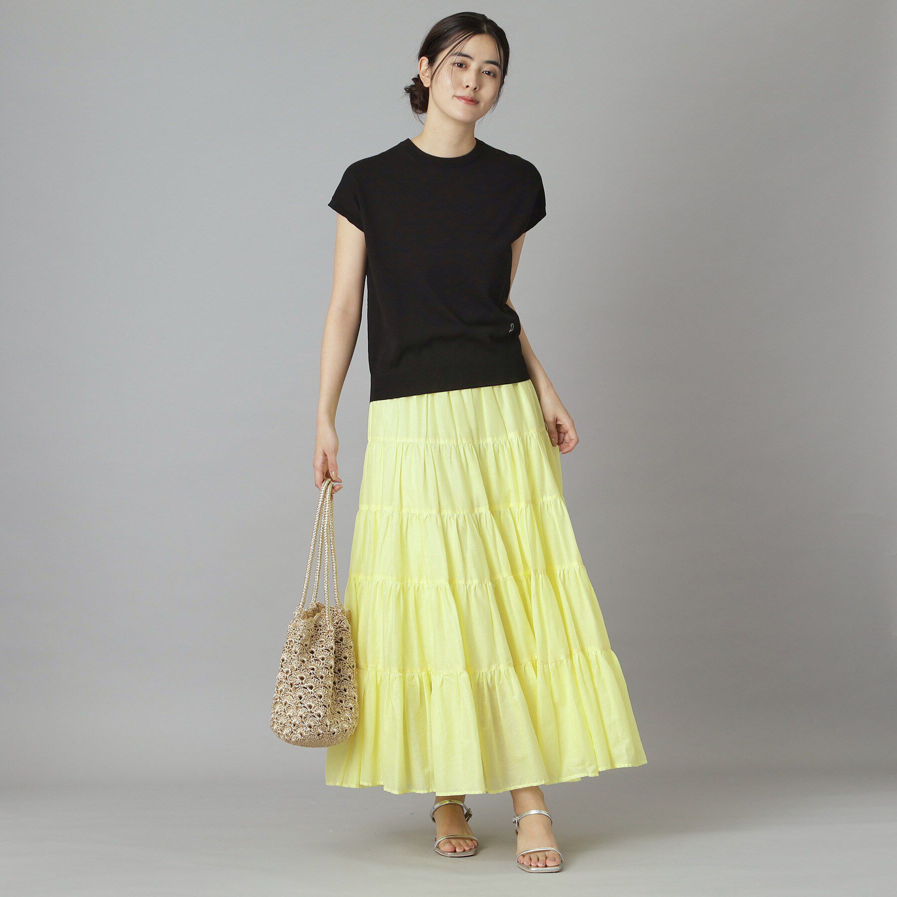 DRESSTERIOR「コットンボイルティアードスカート」|スカート|