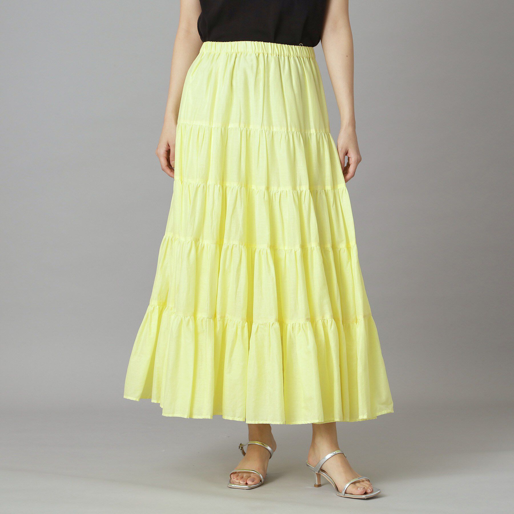 DRESSTERIOR「コットンボイルティアードスカート」|スカート|