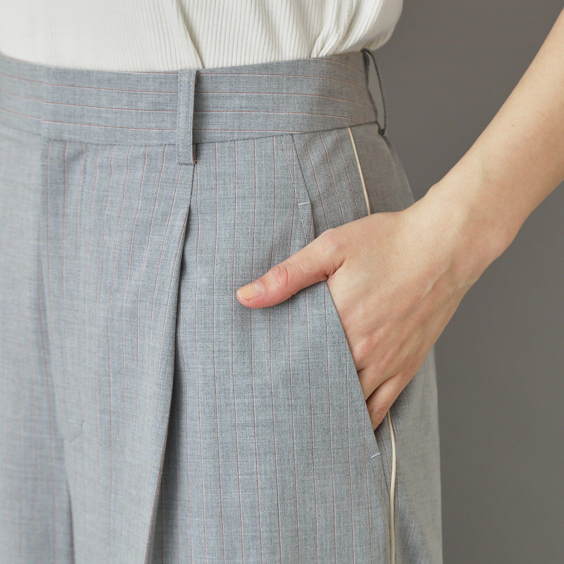 DRESSTERIOR「【セットアップ可】ストライプ2WAYストレッチ サイドラインパンツ」|その他|