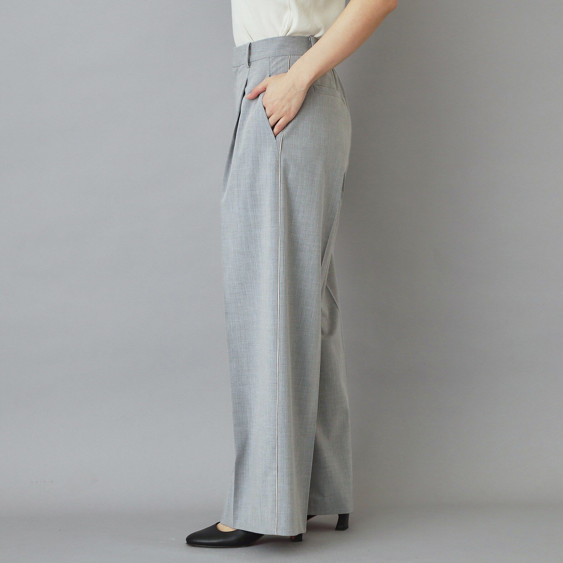 DRESSTERIOR「【セットアップ可】ストライプ2WAYストレッチ サイドラインパンツ」|その他|