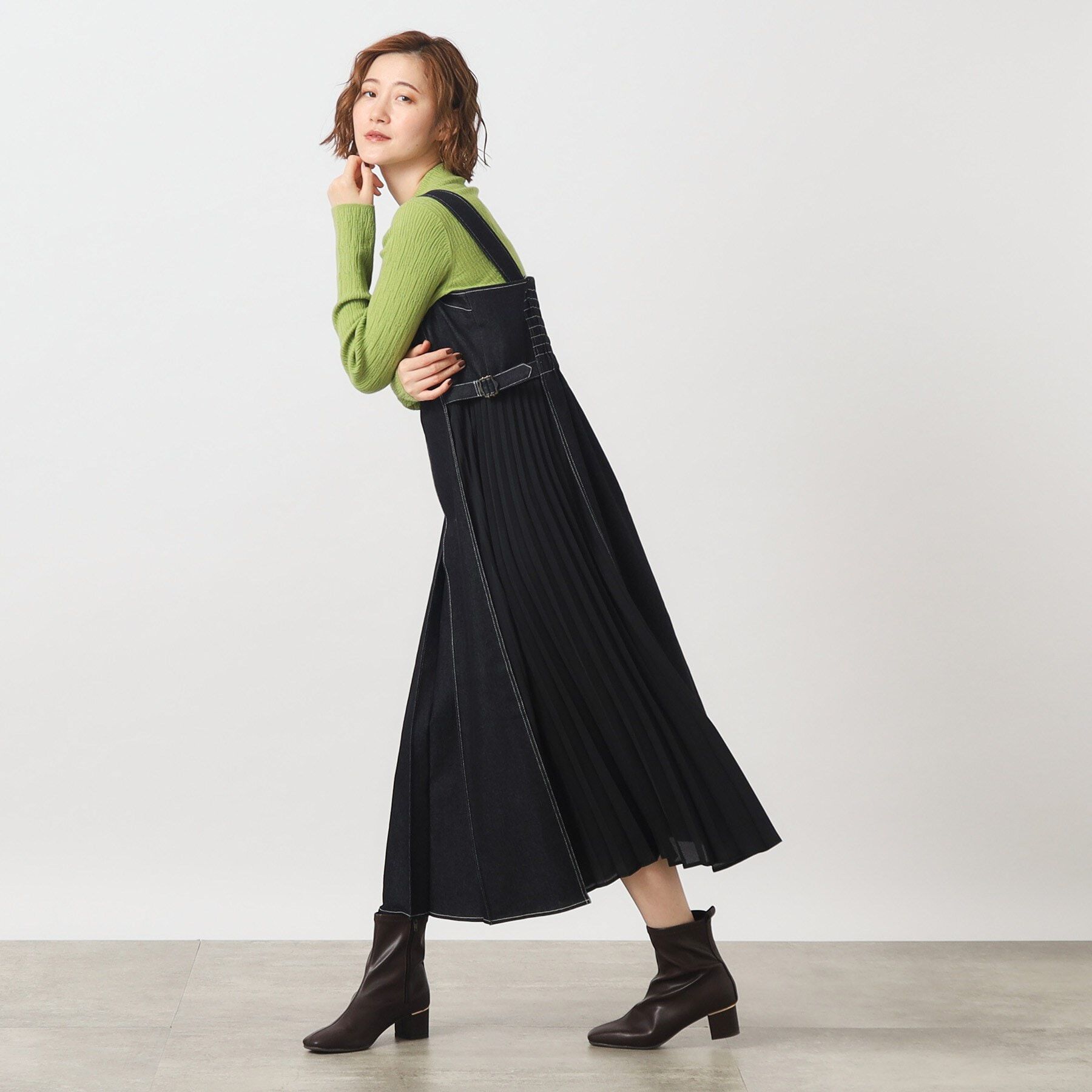 grove「キレイに決まる!脇プリーツジャンドレ」|ワンピース|