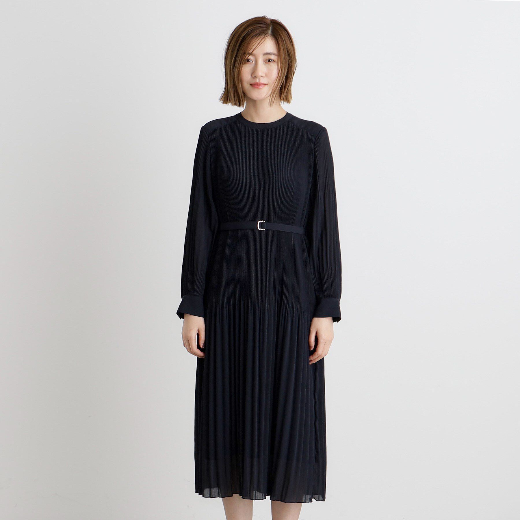 grove「プリーツナローフレアワンピース」|ワンピース|