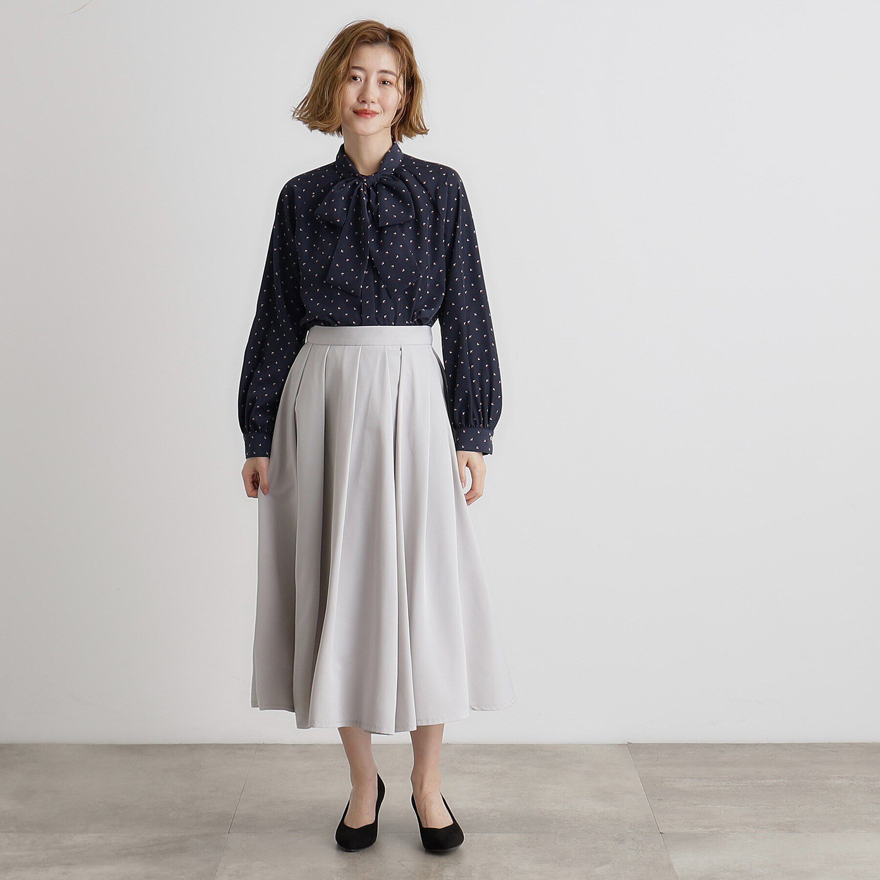 grove「2WAYラグランスリーブボウタイブラウス」|シャツ・ブラウス|