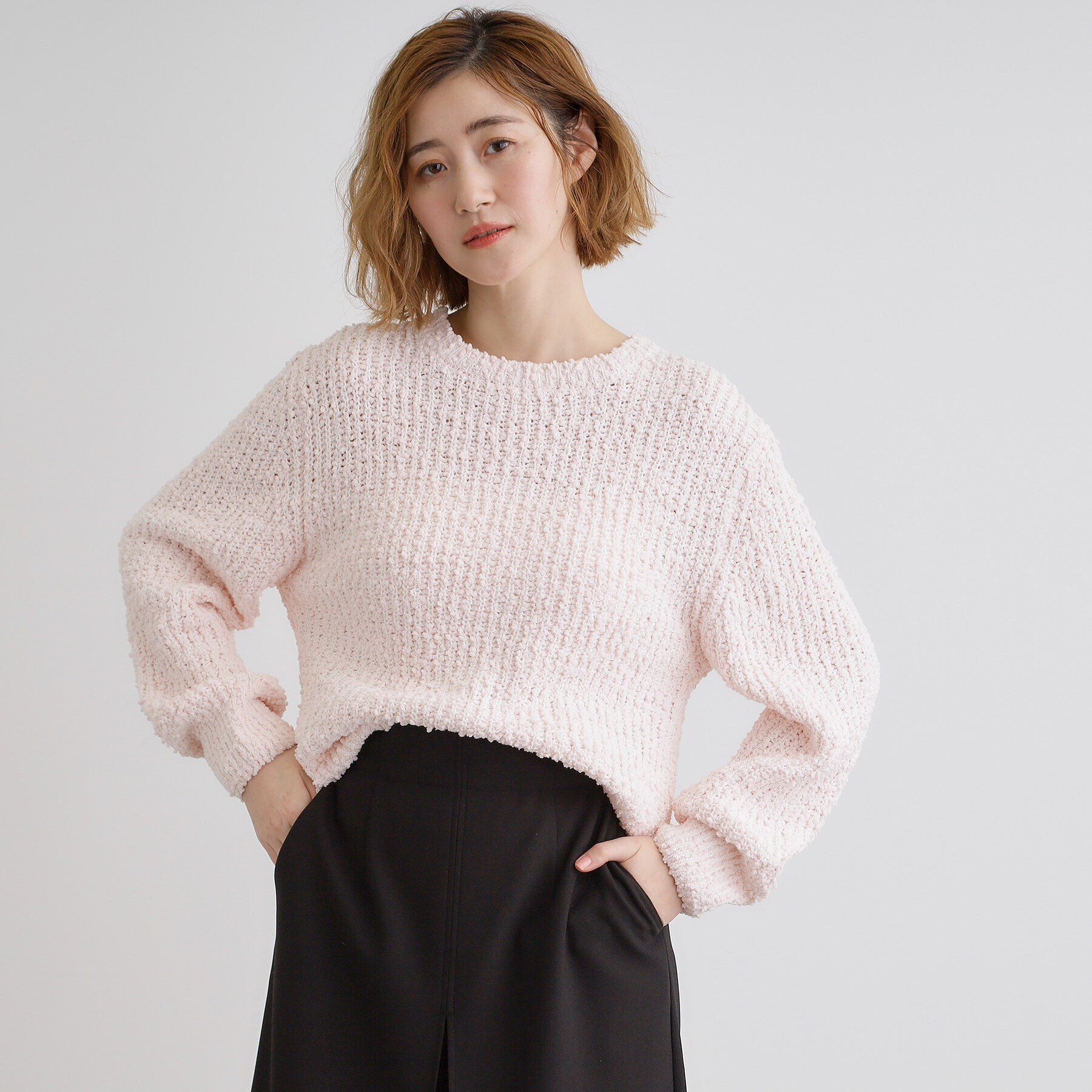 grove「ポンポンニットプルオーバー」|ニット・セーター|