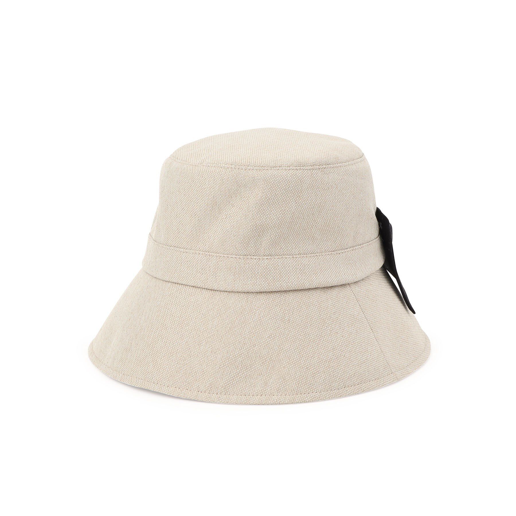 grove「リボン付きバケットハット【UVカット・サイズ調整・ポケッタブル】」|ハット|ベージュ(552)