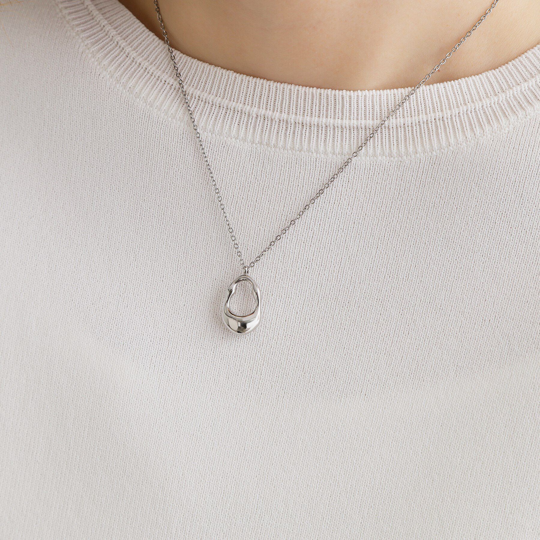 grove「【ステンレス】メタルワントップネックレス」|ネックレス|