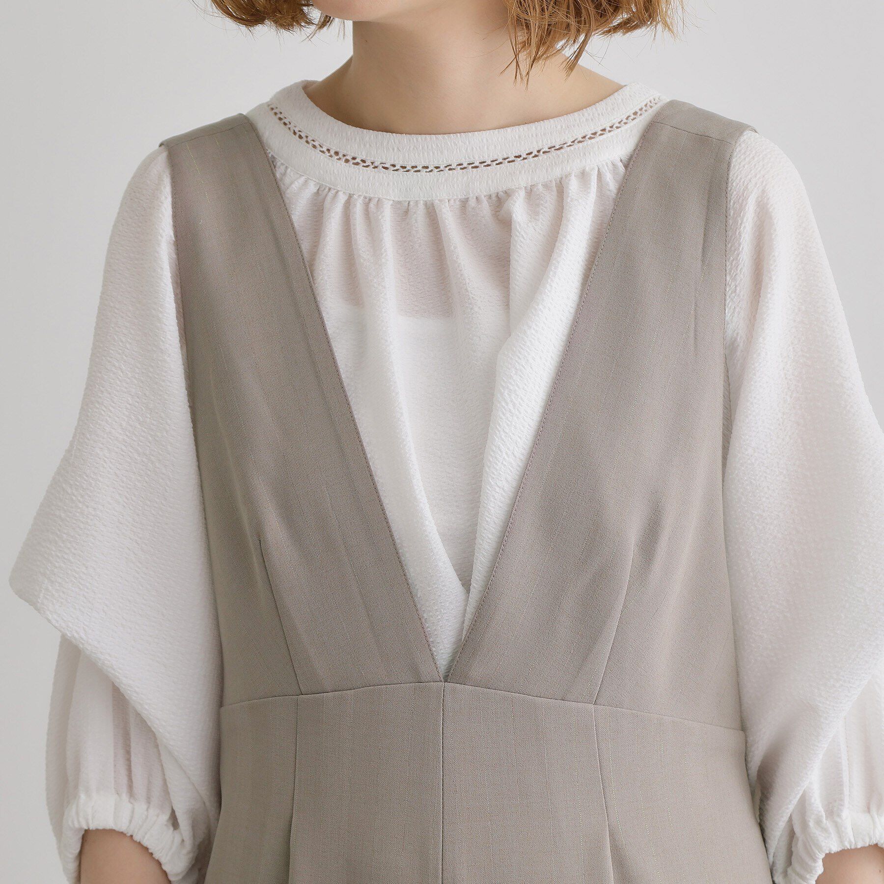 grove「ラメストライプサロペット」|オールインワン|