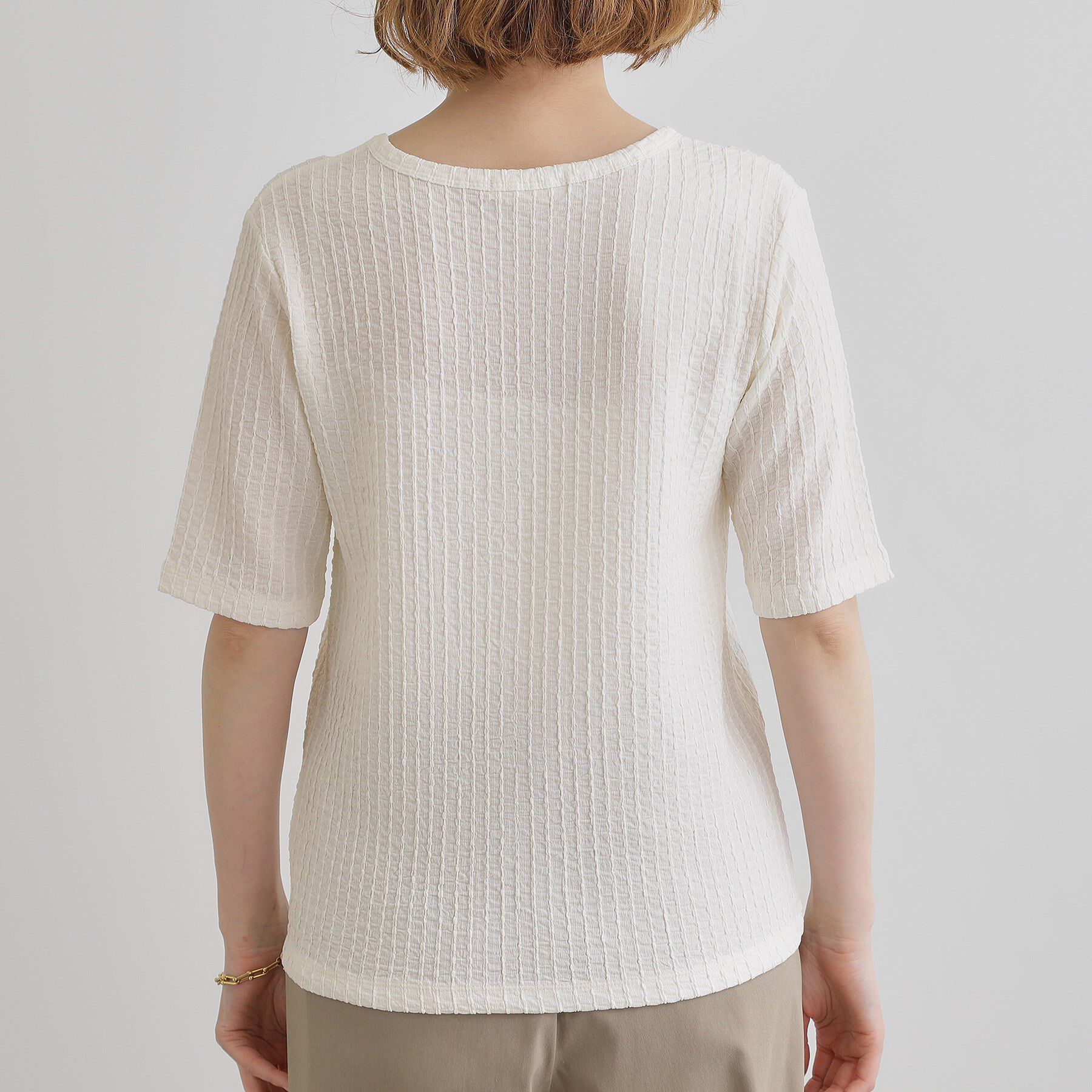 grove「ジャカードハーフスリーブプルオーバー」|Tシャツ・カットソー|