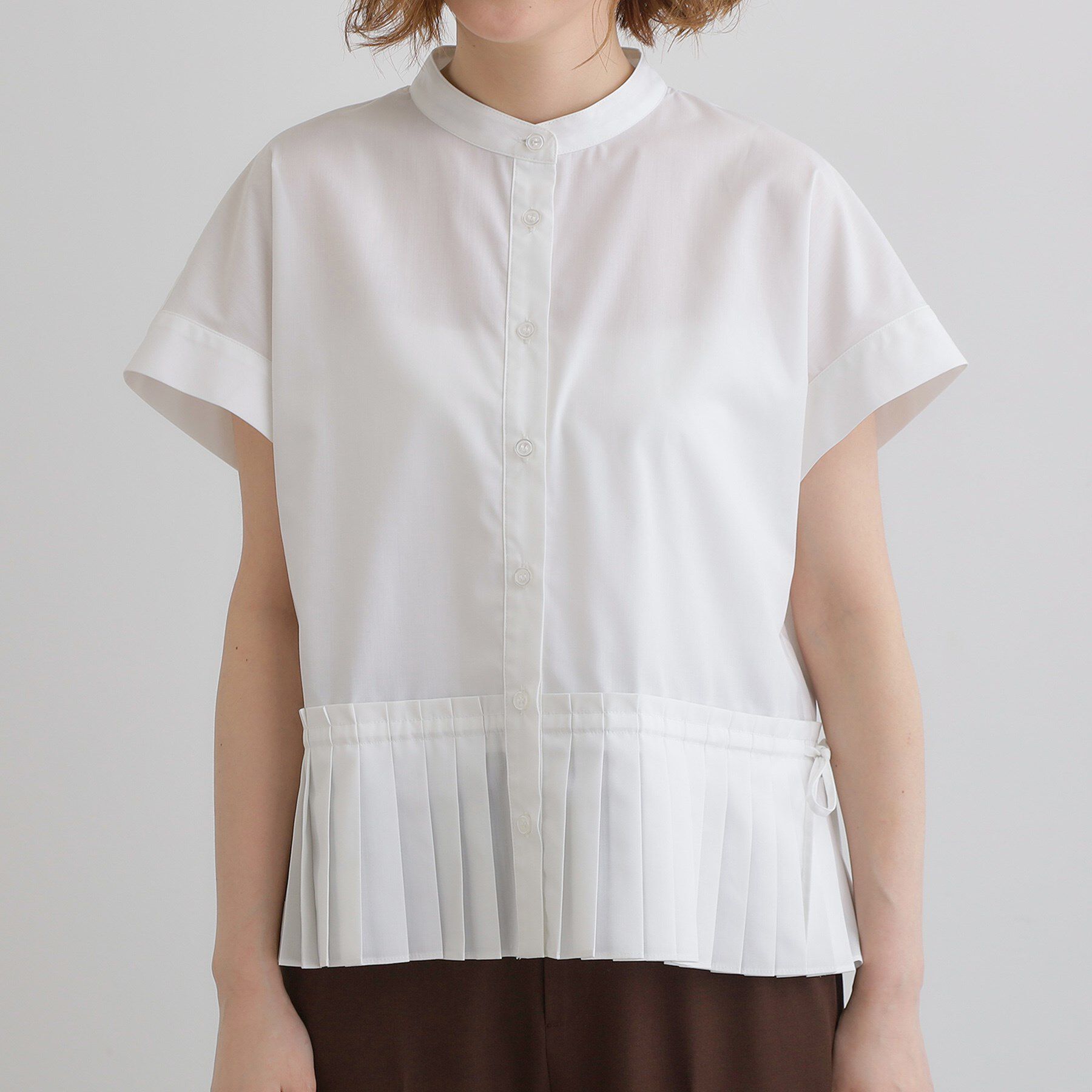 grove「キレイに見えて嬉しい 裾プリーツシャツ」|シャツ・ブラウス|