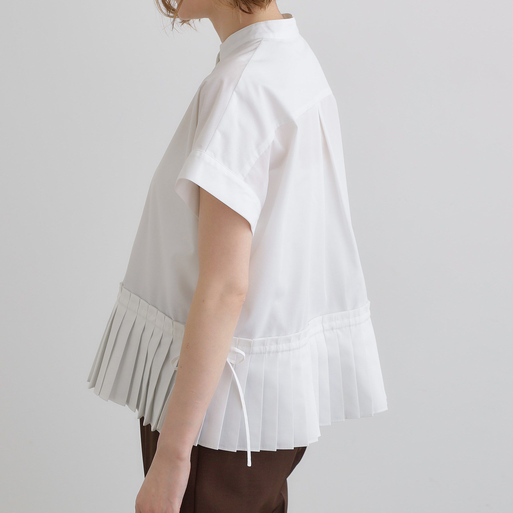 grove「キレイに見えて嬉しい 裾プリーツシャツ」|シャツ・ブラウス|