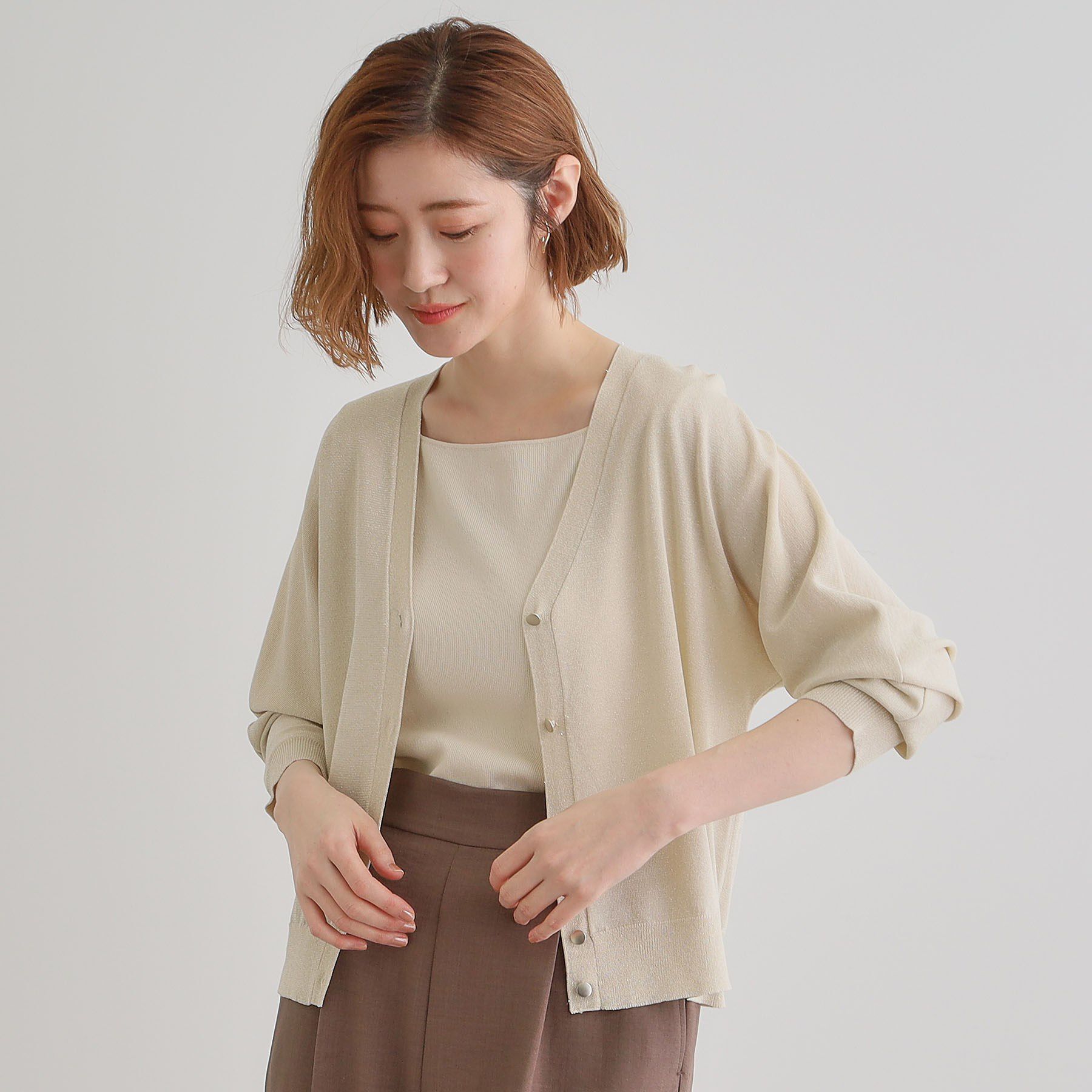 grove「【UV／冷感／抗ピル】ラメドルマンカーディガン」|カーディガン|