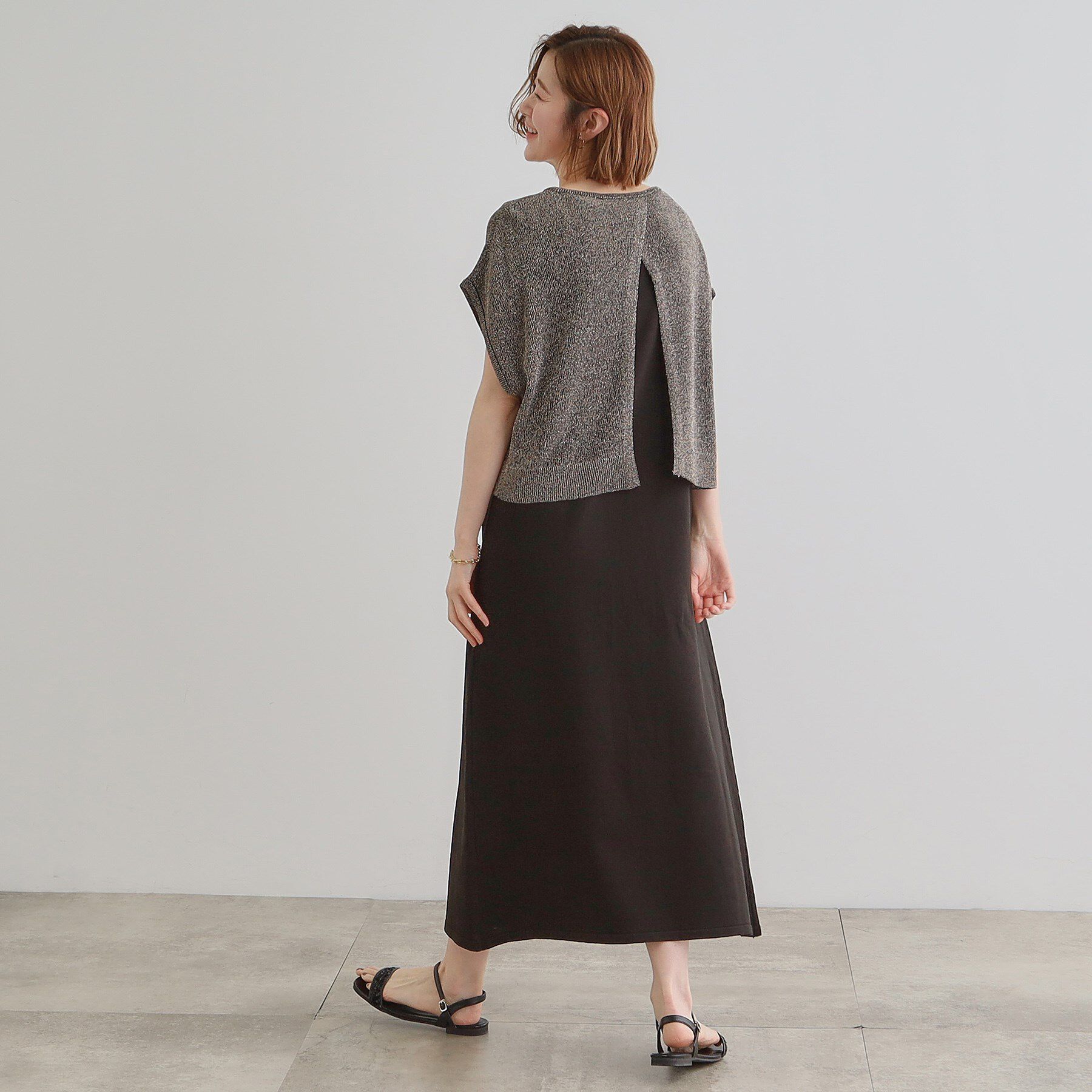 grove「ラメベスト&times;ニットワンピースSET」|ワンピース|