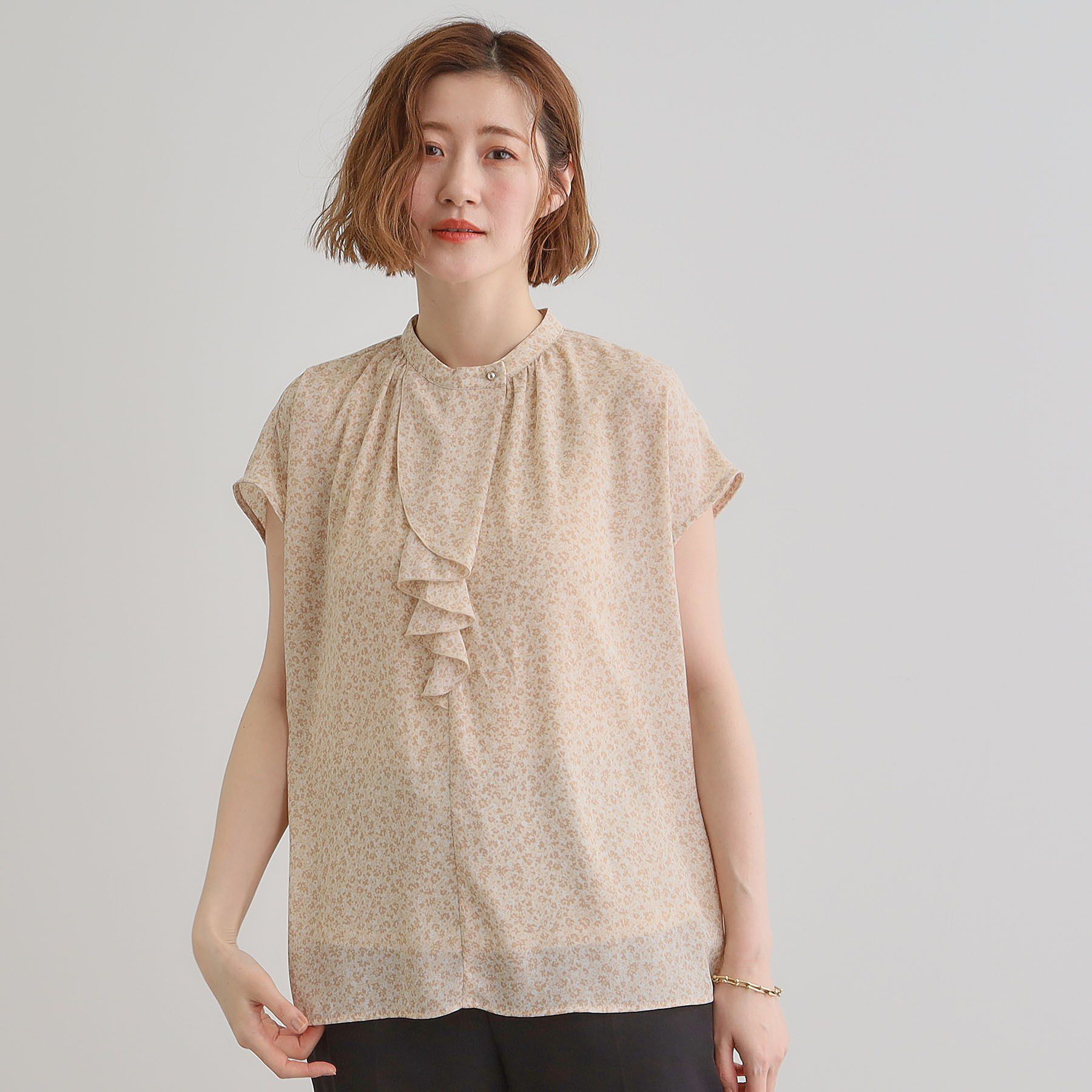 grove「フロントラッフルフリルブラウス」|シャツ・ブラウス|