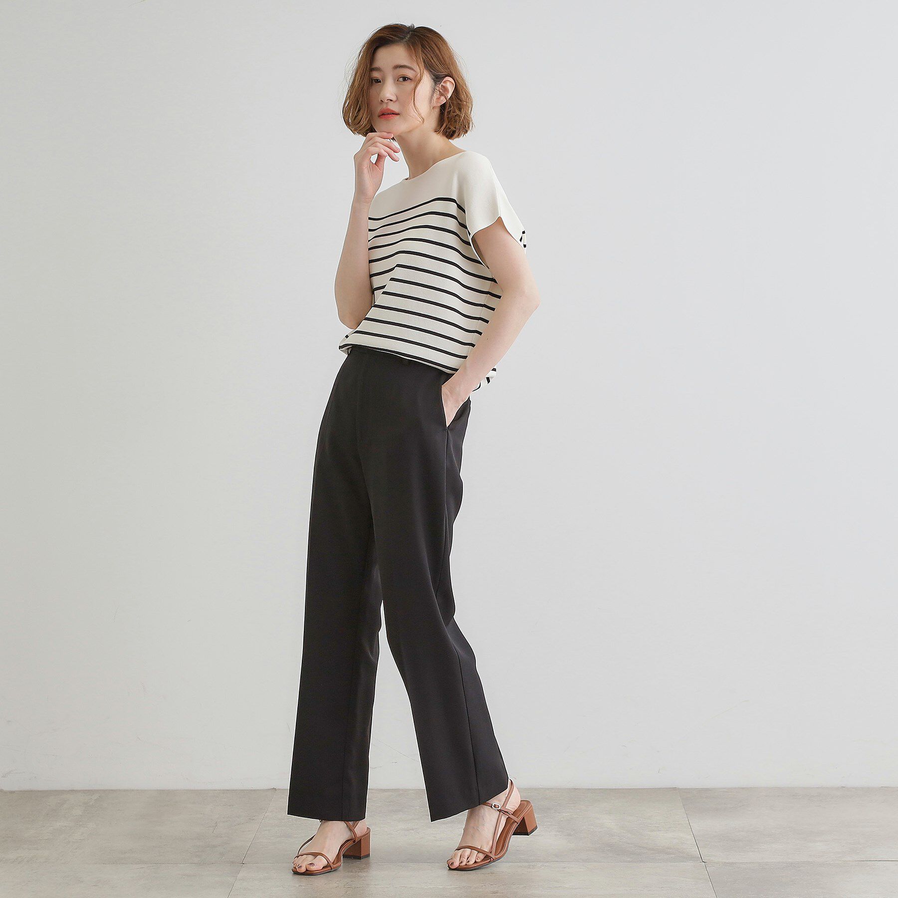 grove「ひんやり、すらり。夏の美シルエット ドレープストレートパンツ」|その他|