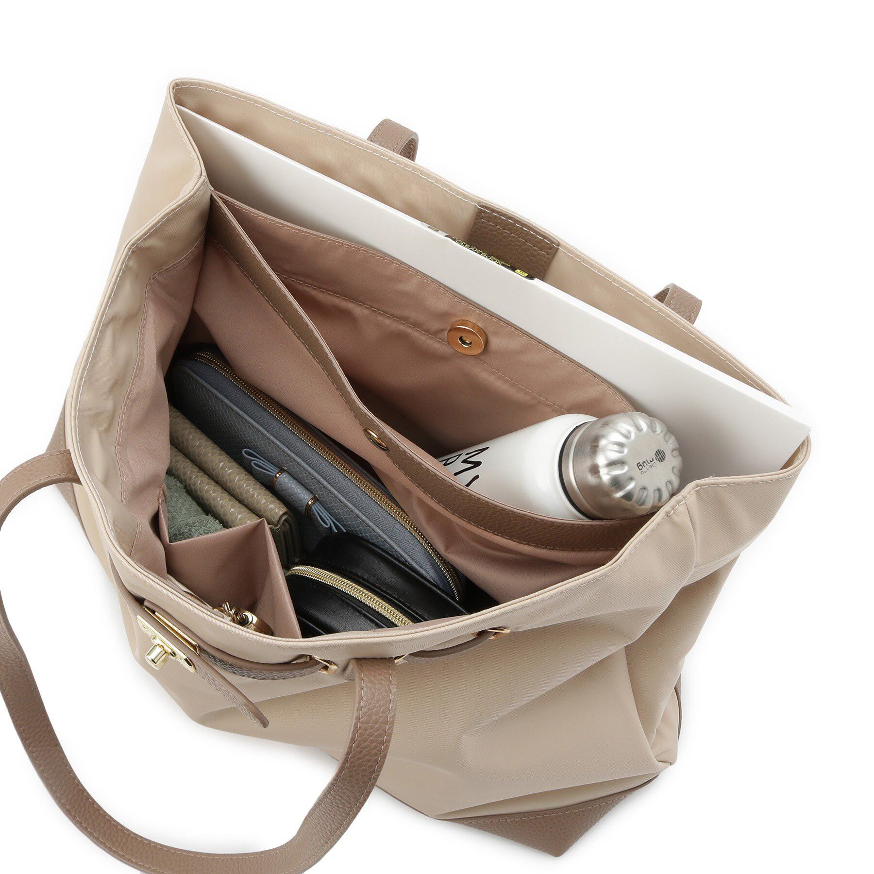 grove「【撥水・軽量】ベルトナイロンコンビA4トート」|トートバッグ|