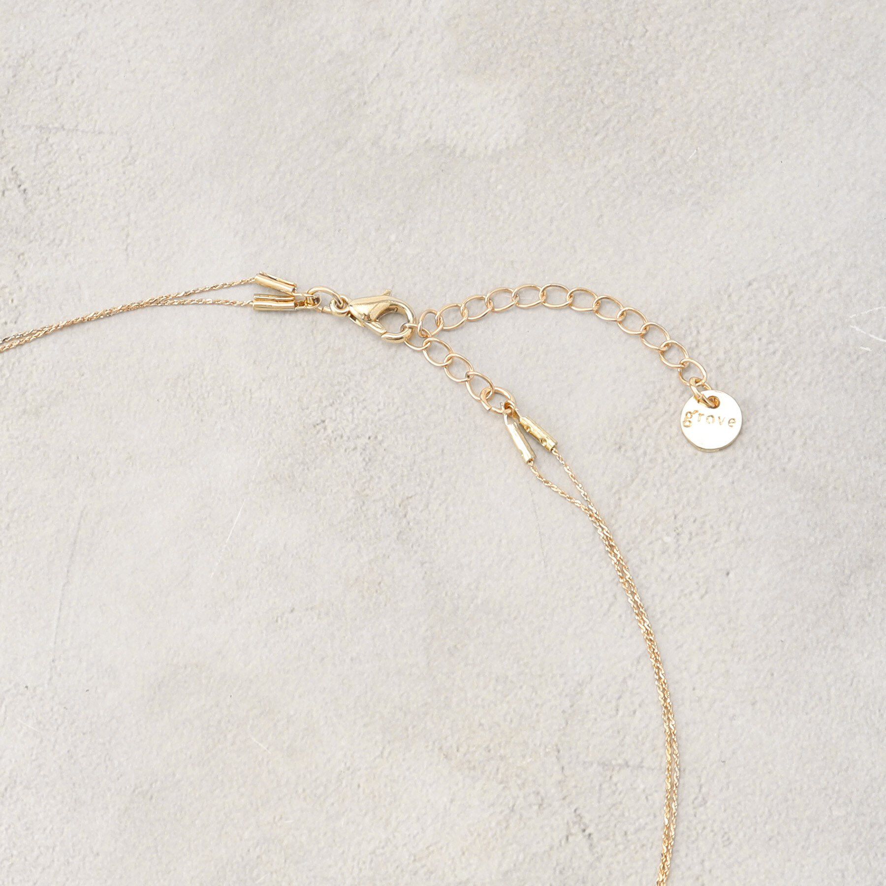 grove「フラワーモチーフパール調ネックレス」|ネックレス|