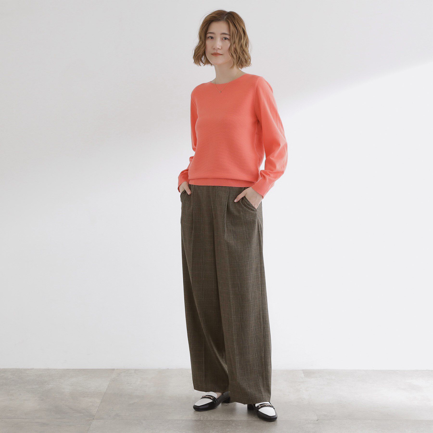 grove「【洗える】毎日履きたいチェックワイドパンツ」|その他|
