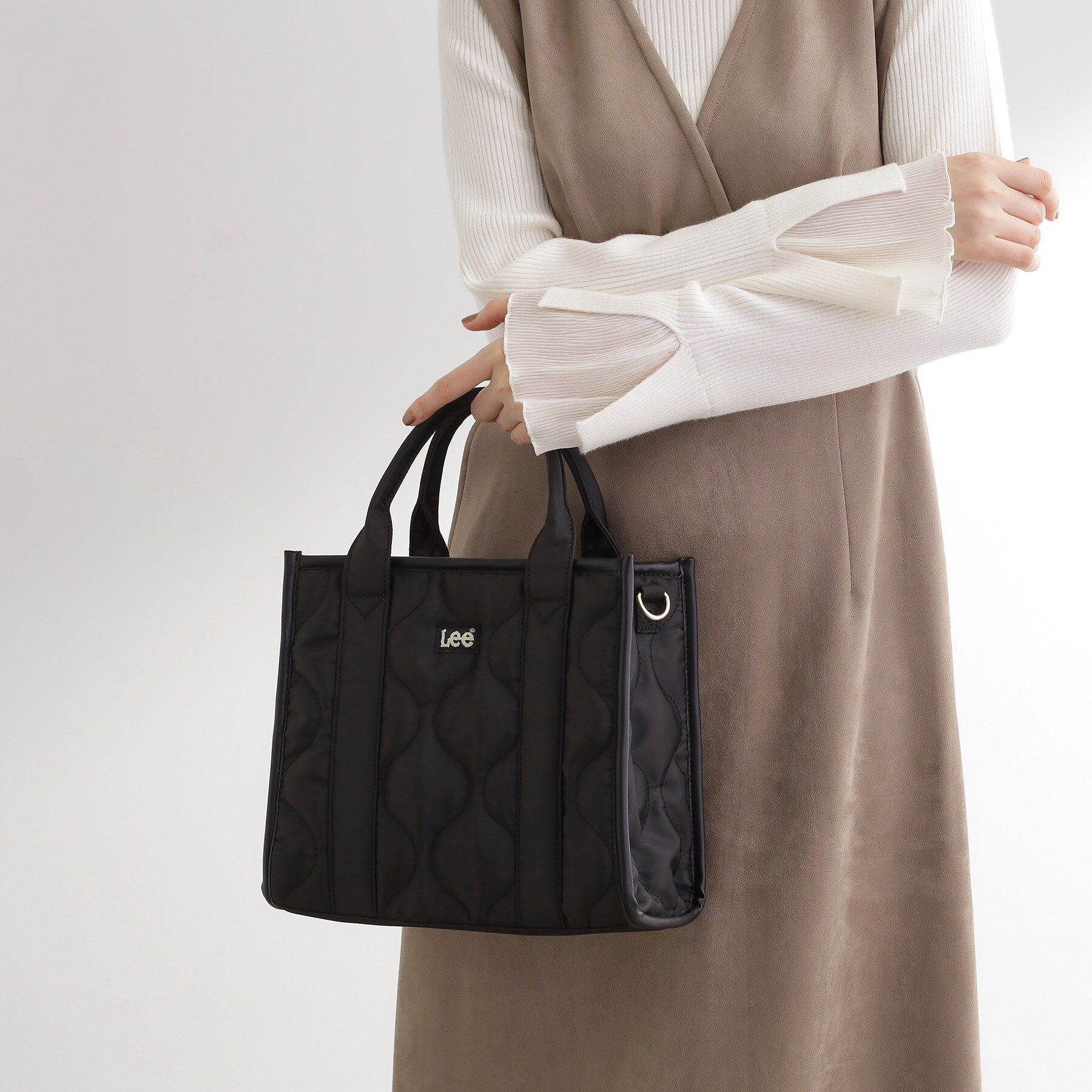 grove「【Lee別注】撥水キルトパイピング2WAYトート」|トートバッグ|ブラック(019)