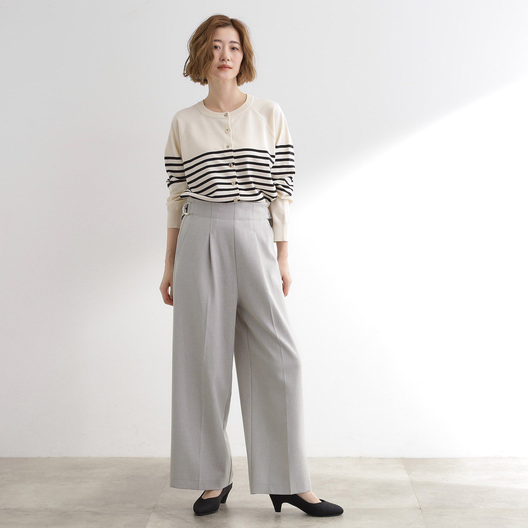 grove「サス付きセンタープレスワイドパンツ」|その他|