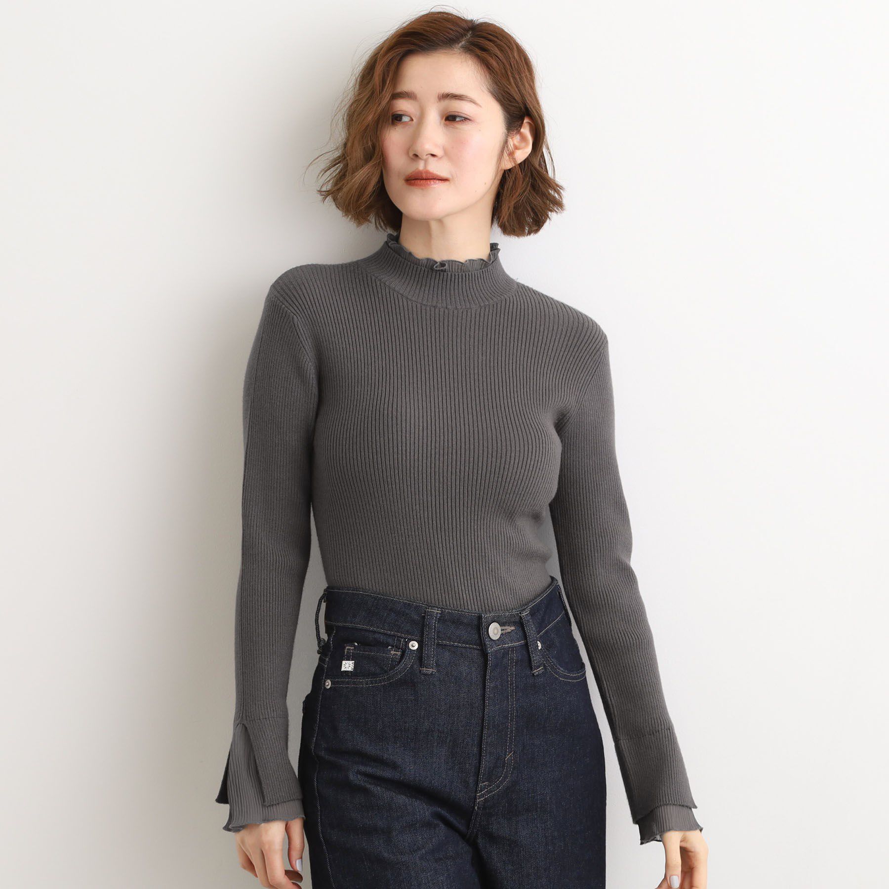 grove「プリーツレイヤードニットプルオーバー」|ニット・セーター|