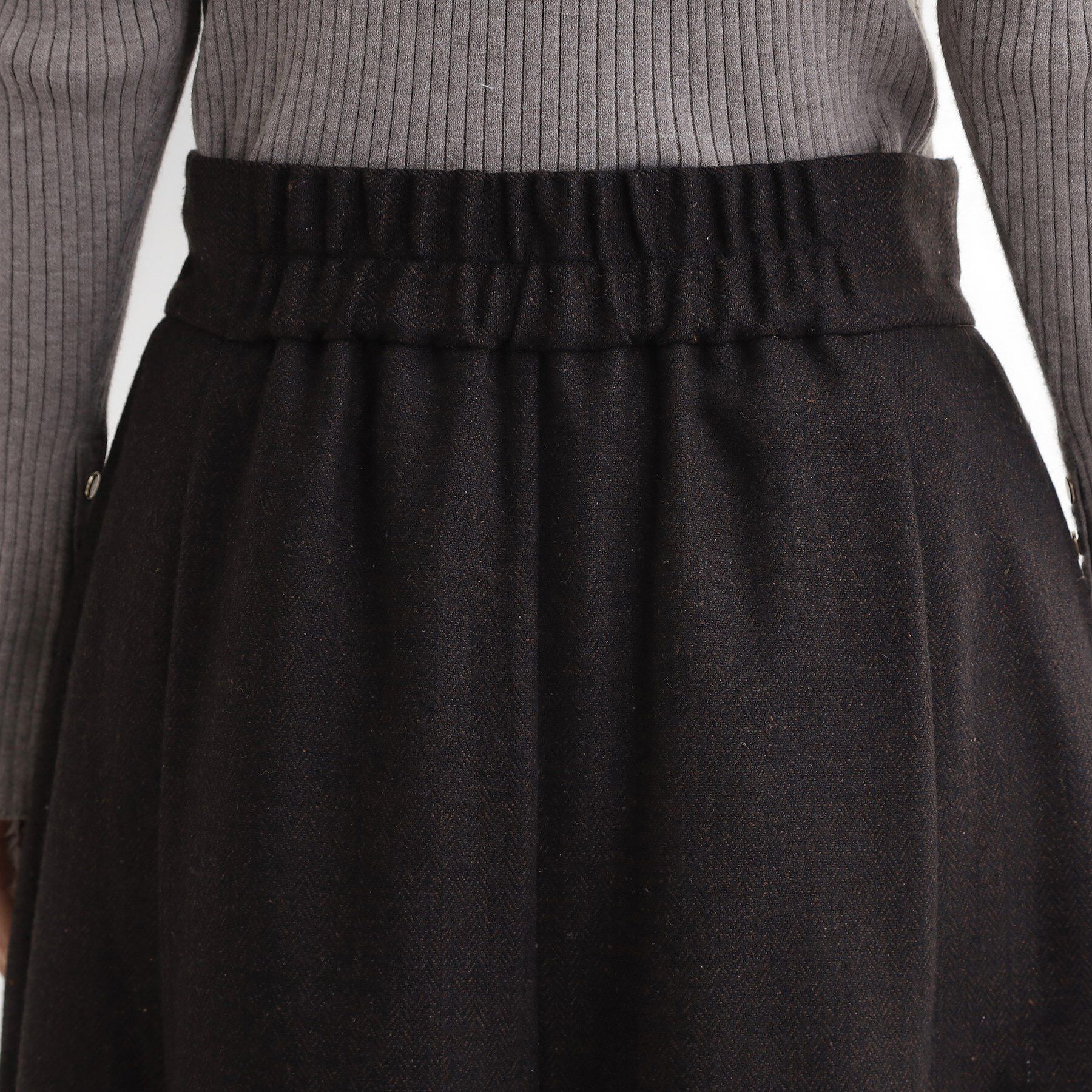 grove「へリンボンツイードフレアマキシスカート」|スカート|