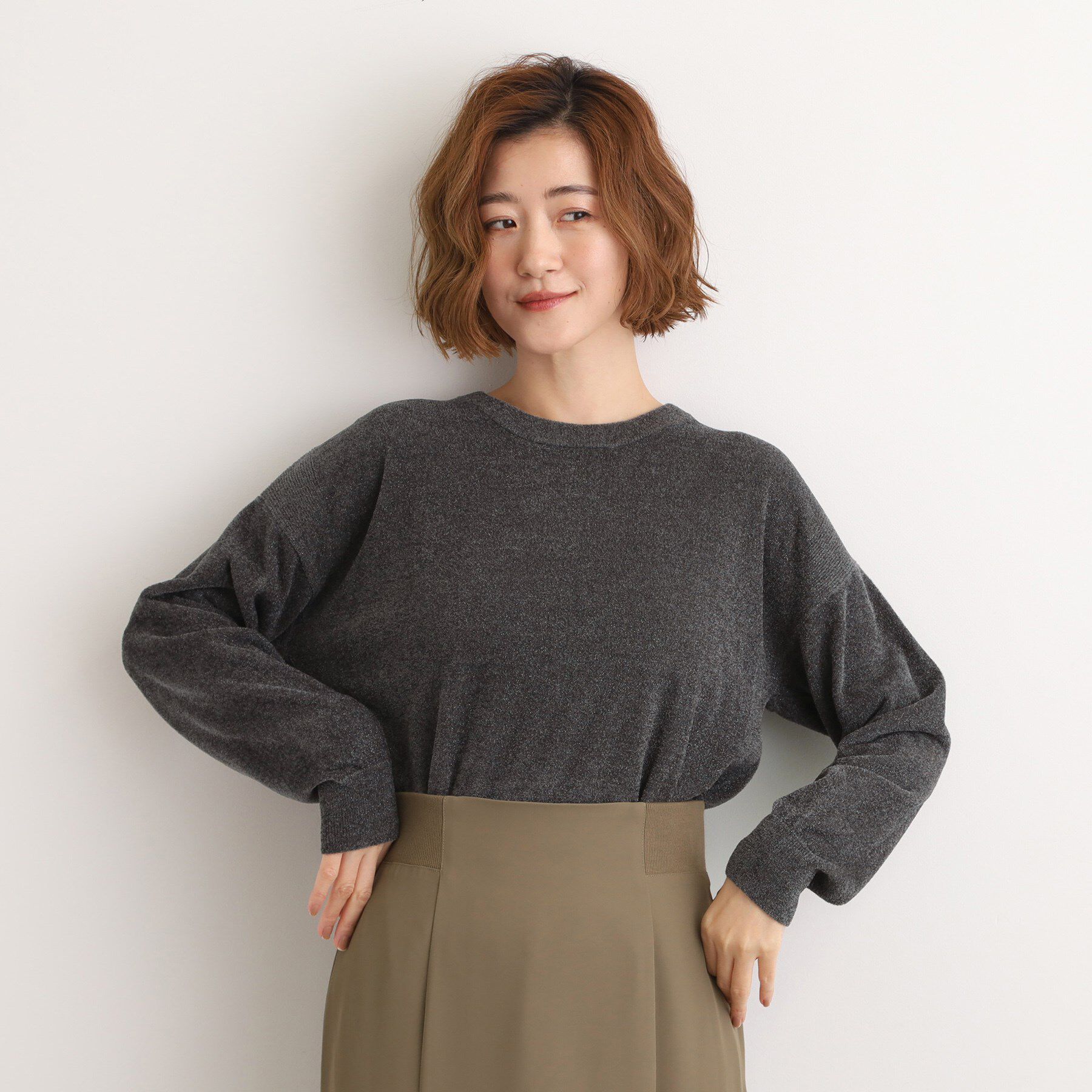 grove「ラメモールヤーンプルオーバーニット」|ニット・セーター|