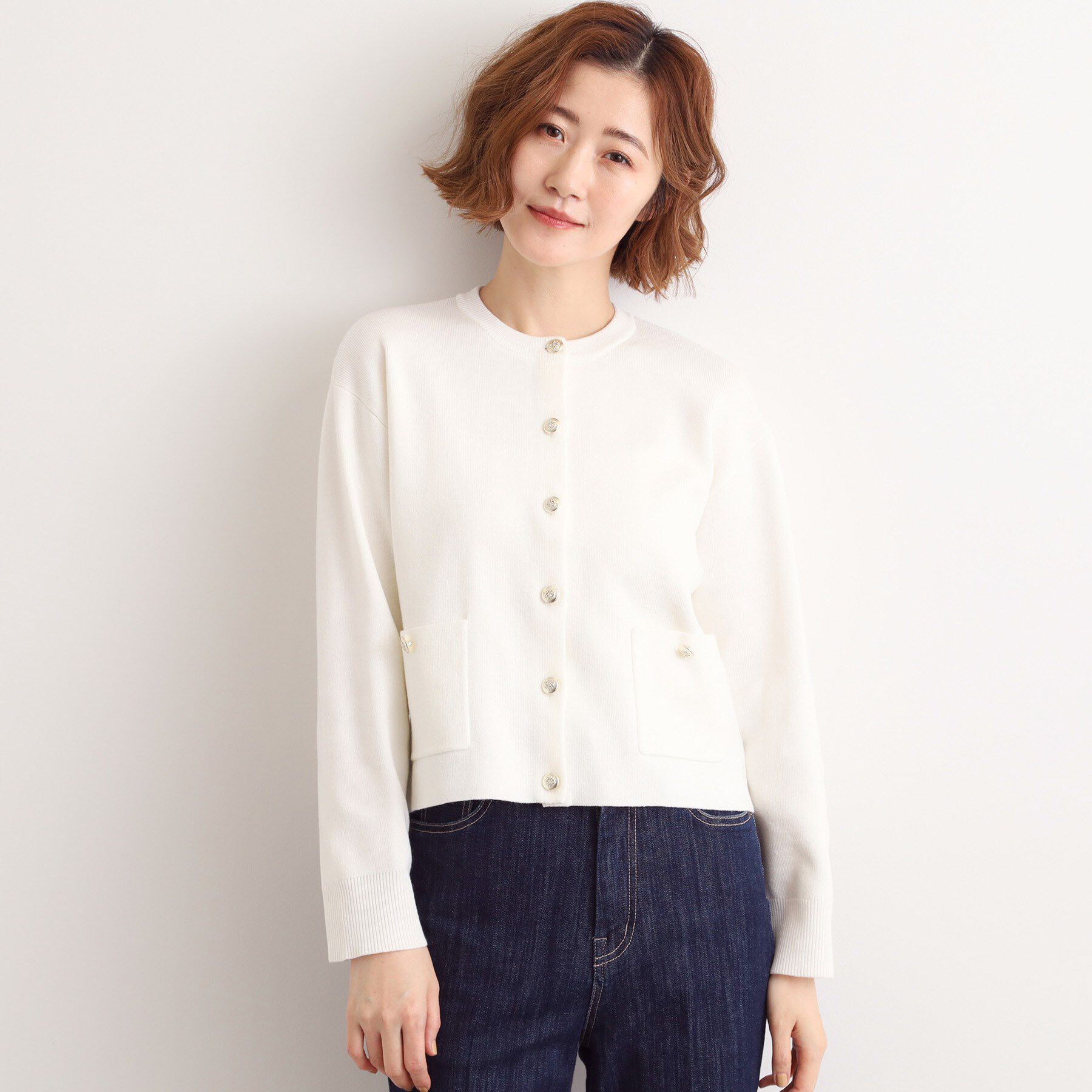 grove「【SET UP対応】ジャケットライク総針カーディガン」|カーディガン|