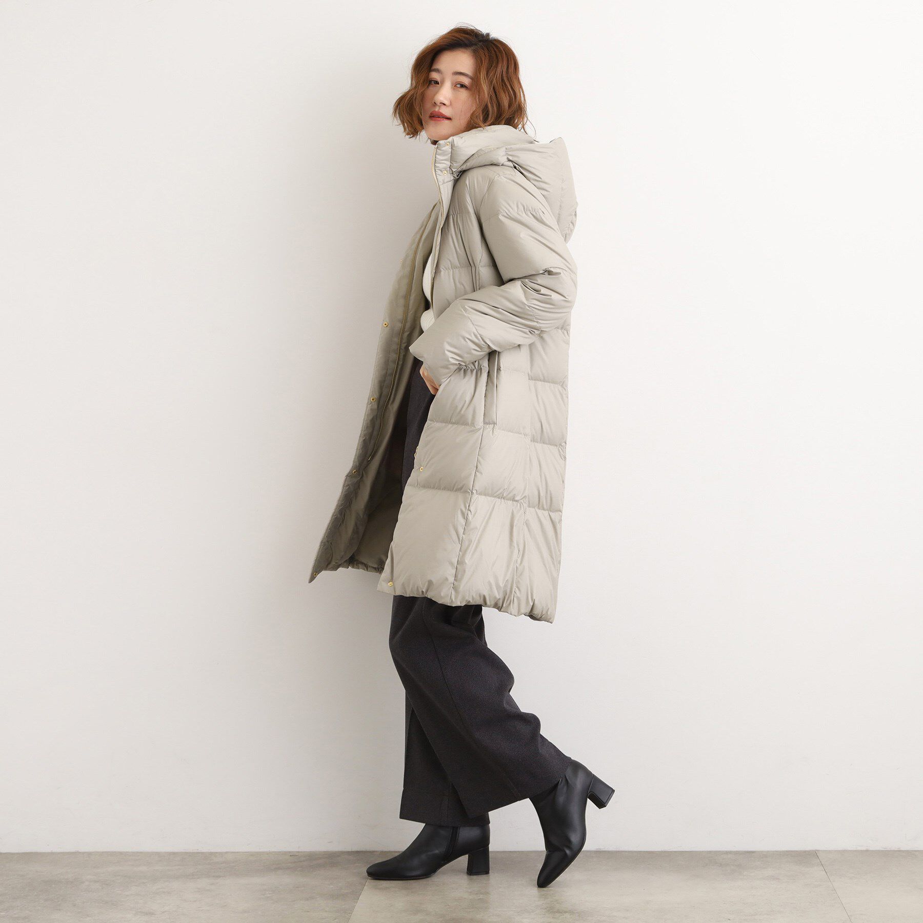 grove「【名品アウター/800FP・多機能】つつまれダウンロング」|ダウン|