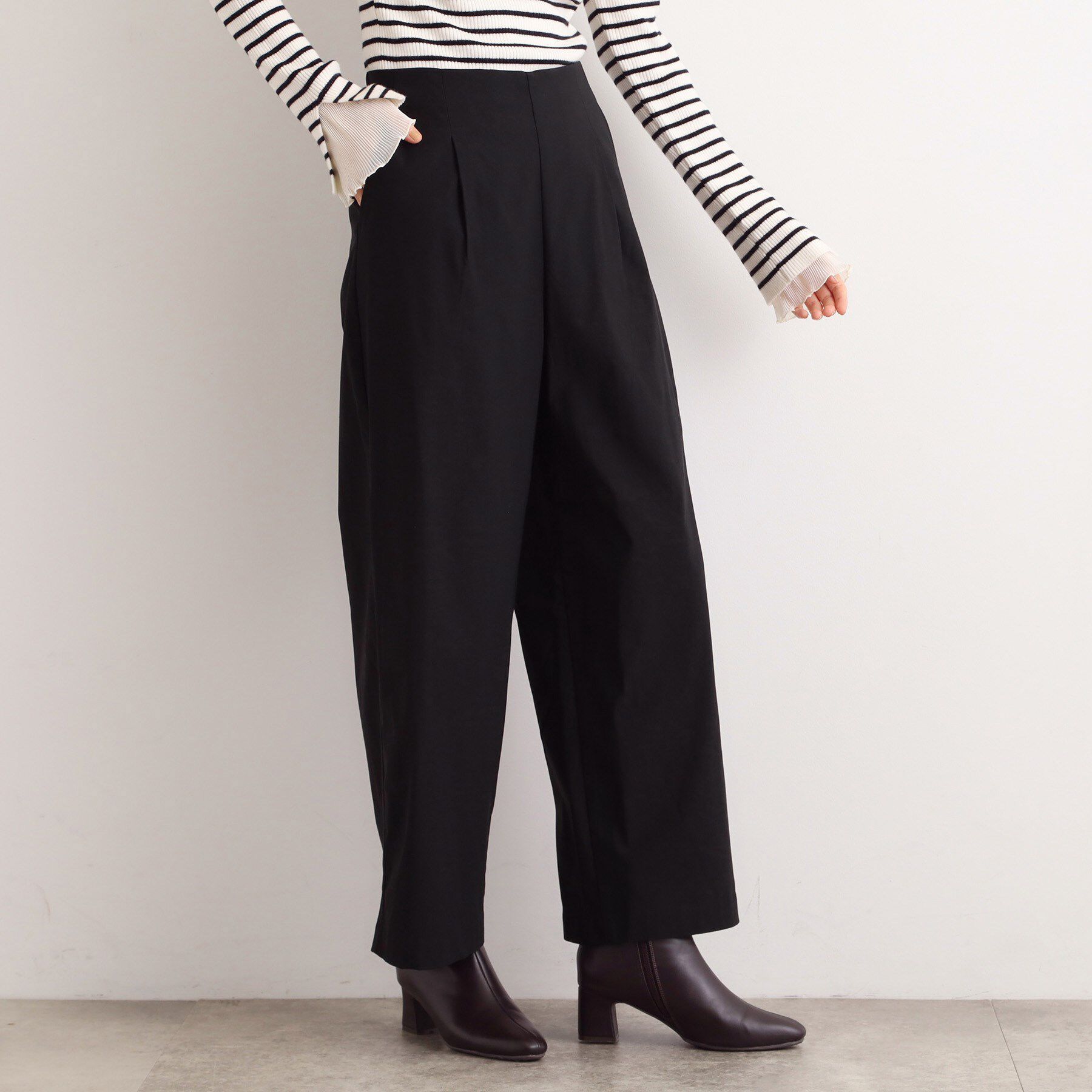 grove「【選べる着丈/多機能】裏起毛ハイパーストレッチワイドパンツ」|その他|